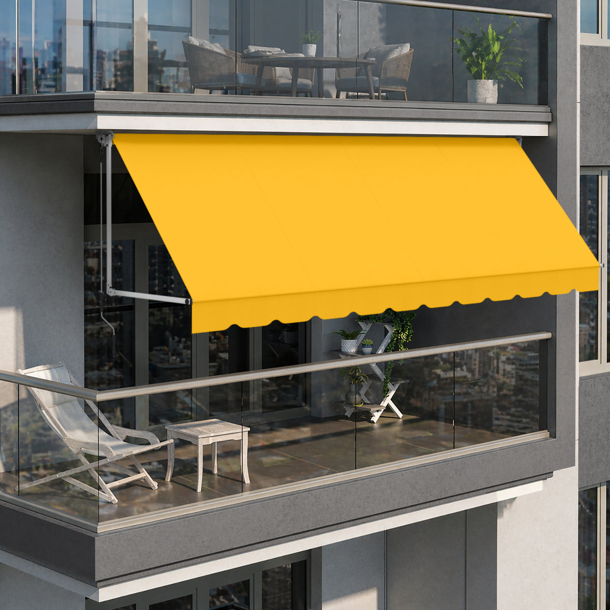 Copertină cu braț cădere clasică Marigold Yellow