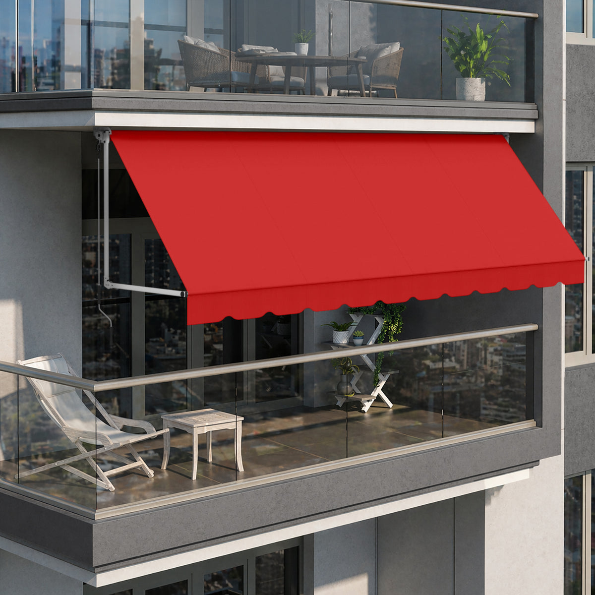 Copertină cu brațe căzătoare clasică Scarlet Red
