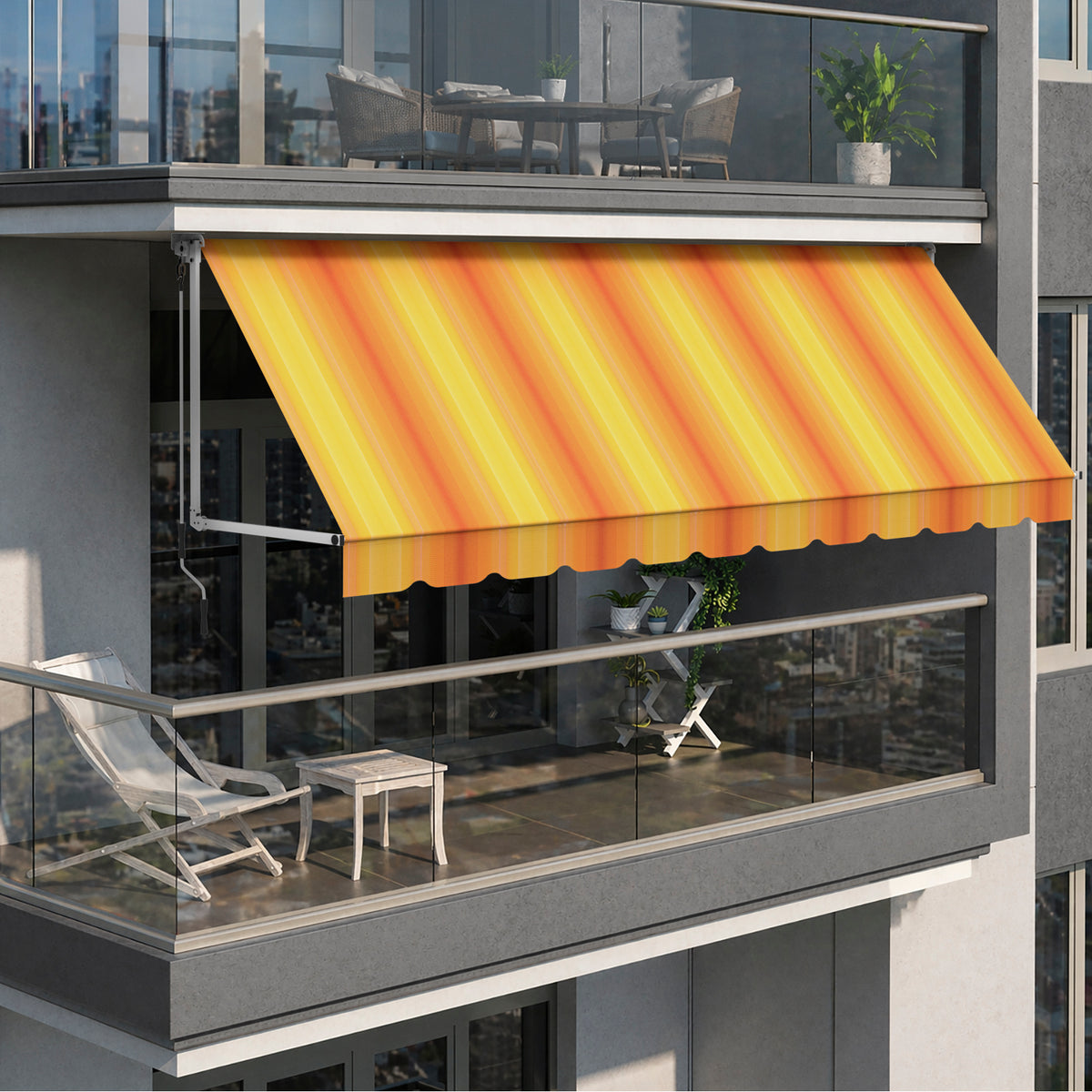 Copertină cu braț cădere clasică Sunburst
