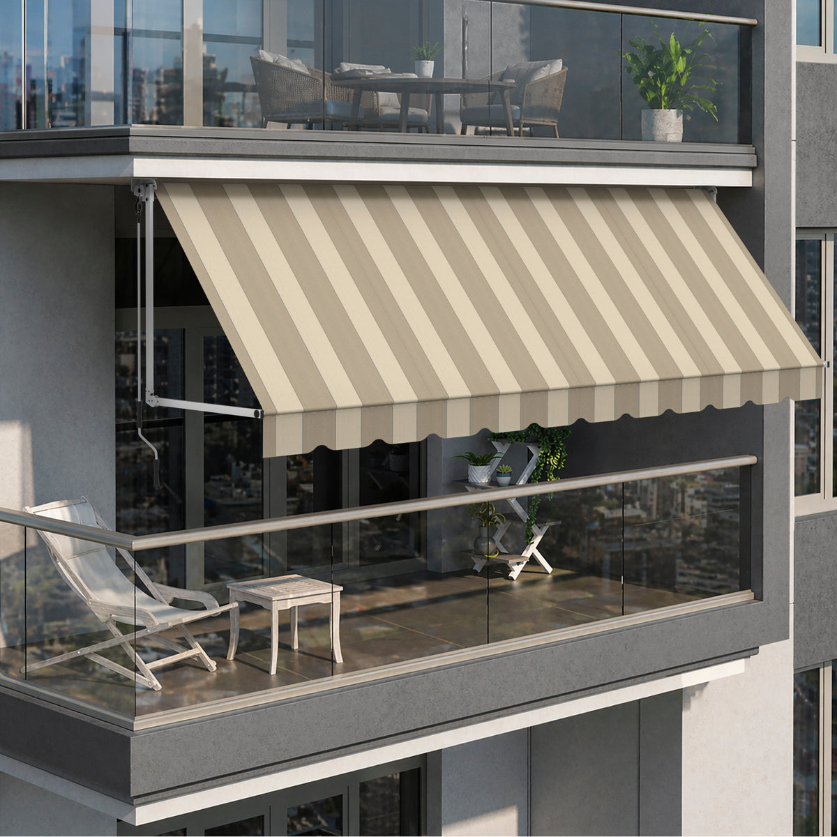 Copertină cu brațe coborâtoare clasică Hardelot Beige