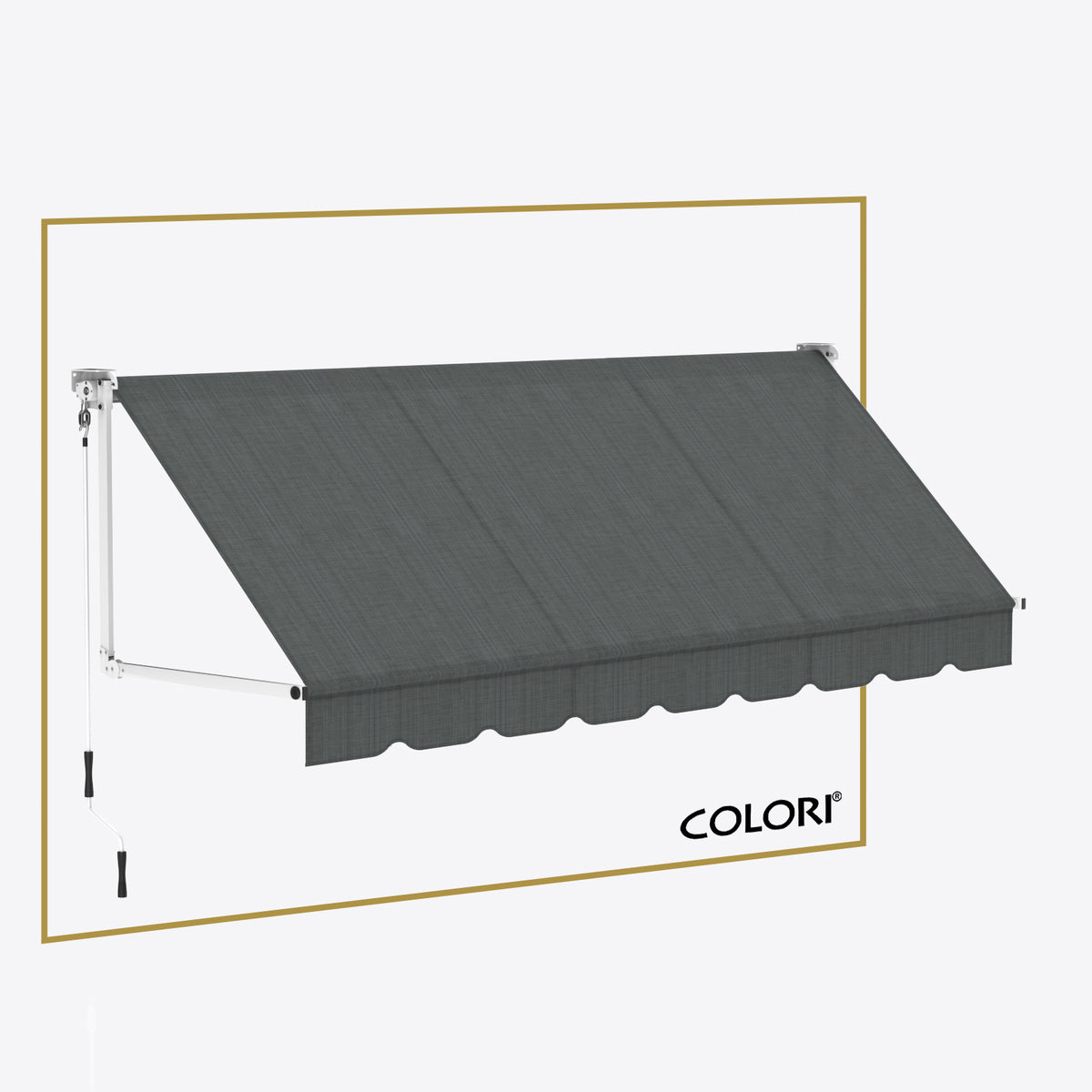 Copertină cu braț cădere clasic, Mouse Grey