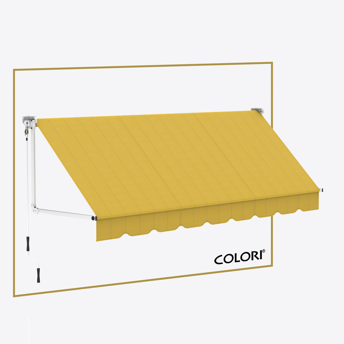 Copertină cu brațe coborâtoare Clasic British Yellow