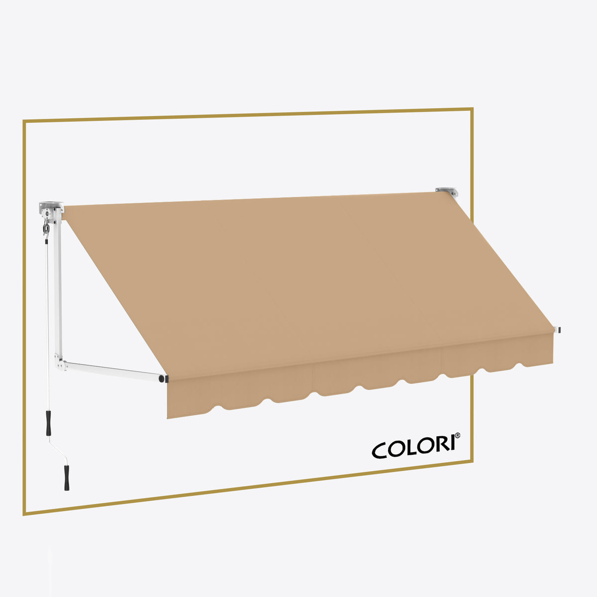 Copertină cu brațe coborâtoare Clasic Sesame Beige