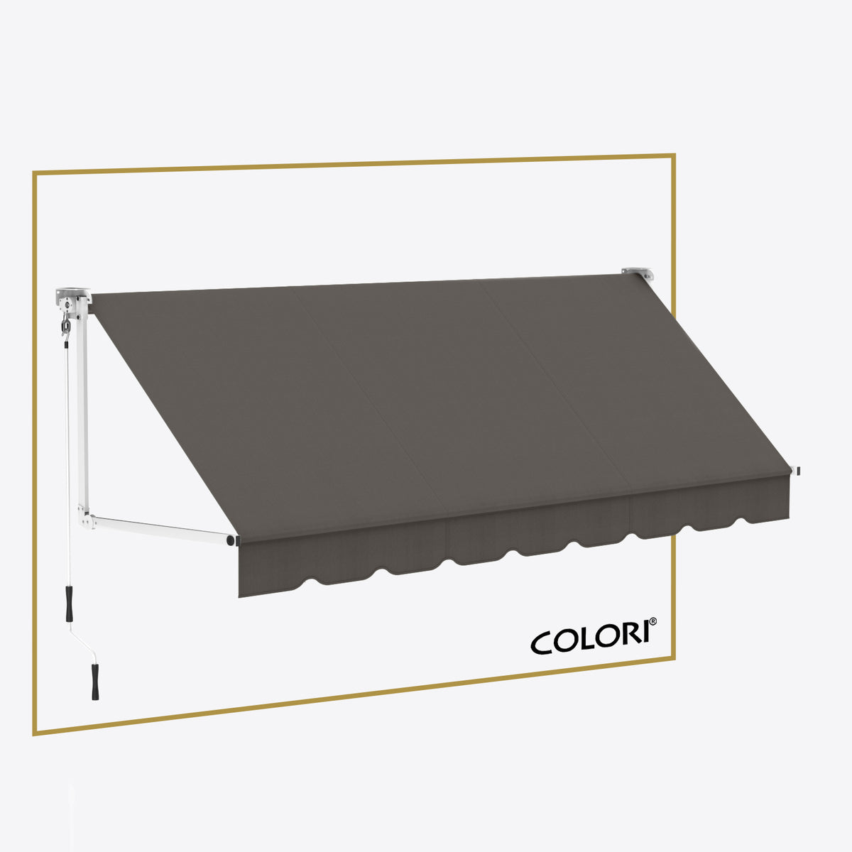 Copertină cu braț cădere clasică Graphite