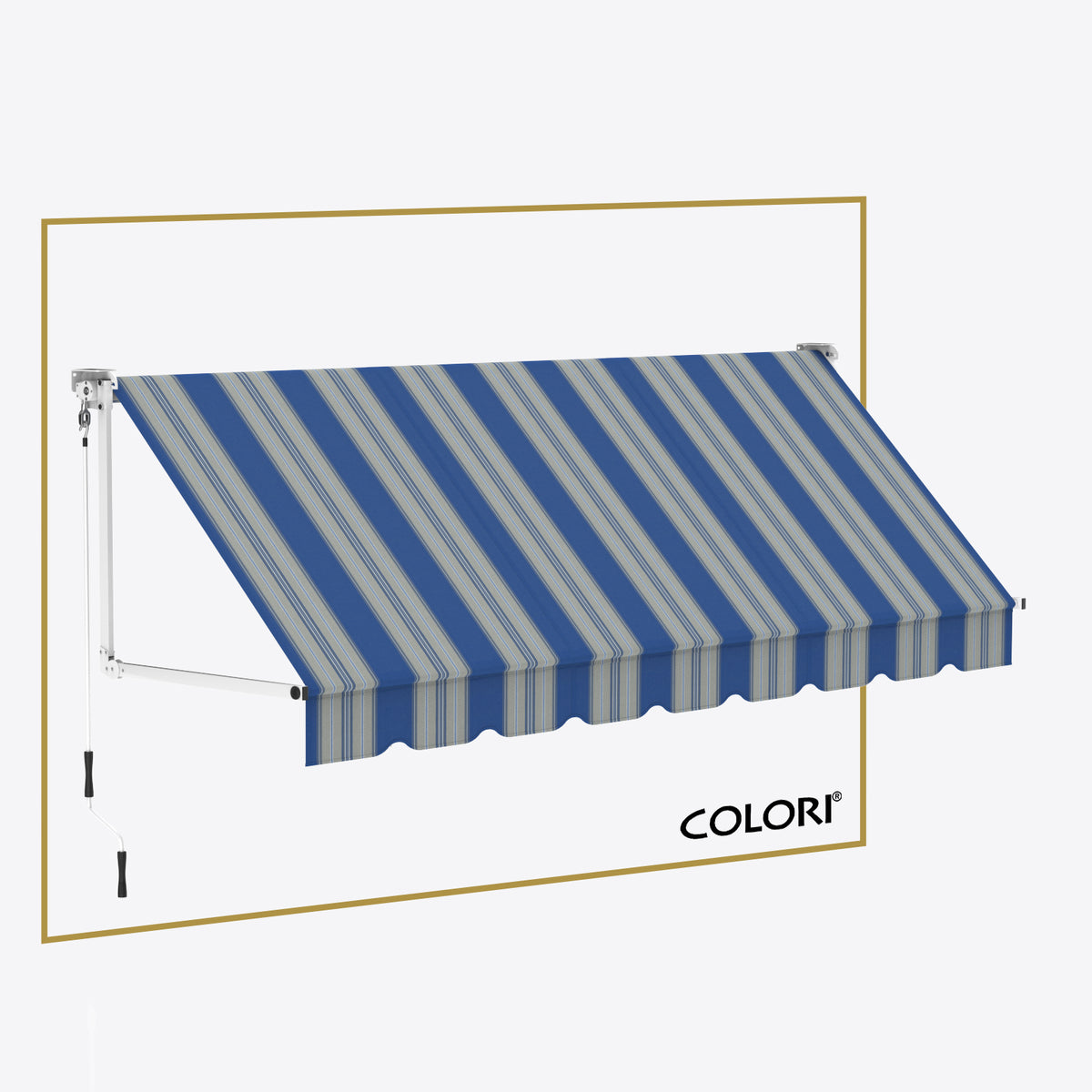 Copertină cu brațe căzătoare Clasic Marina Blue