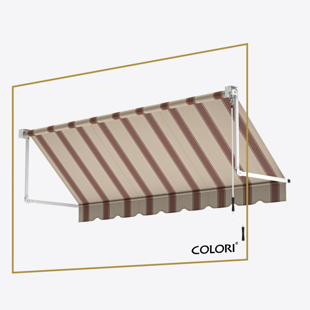 Marchiză cu braț cădere clasică Brown Rye