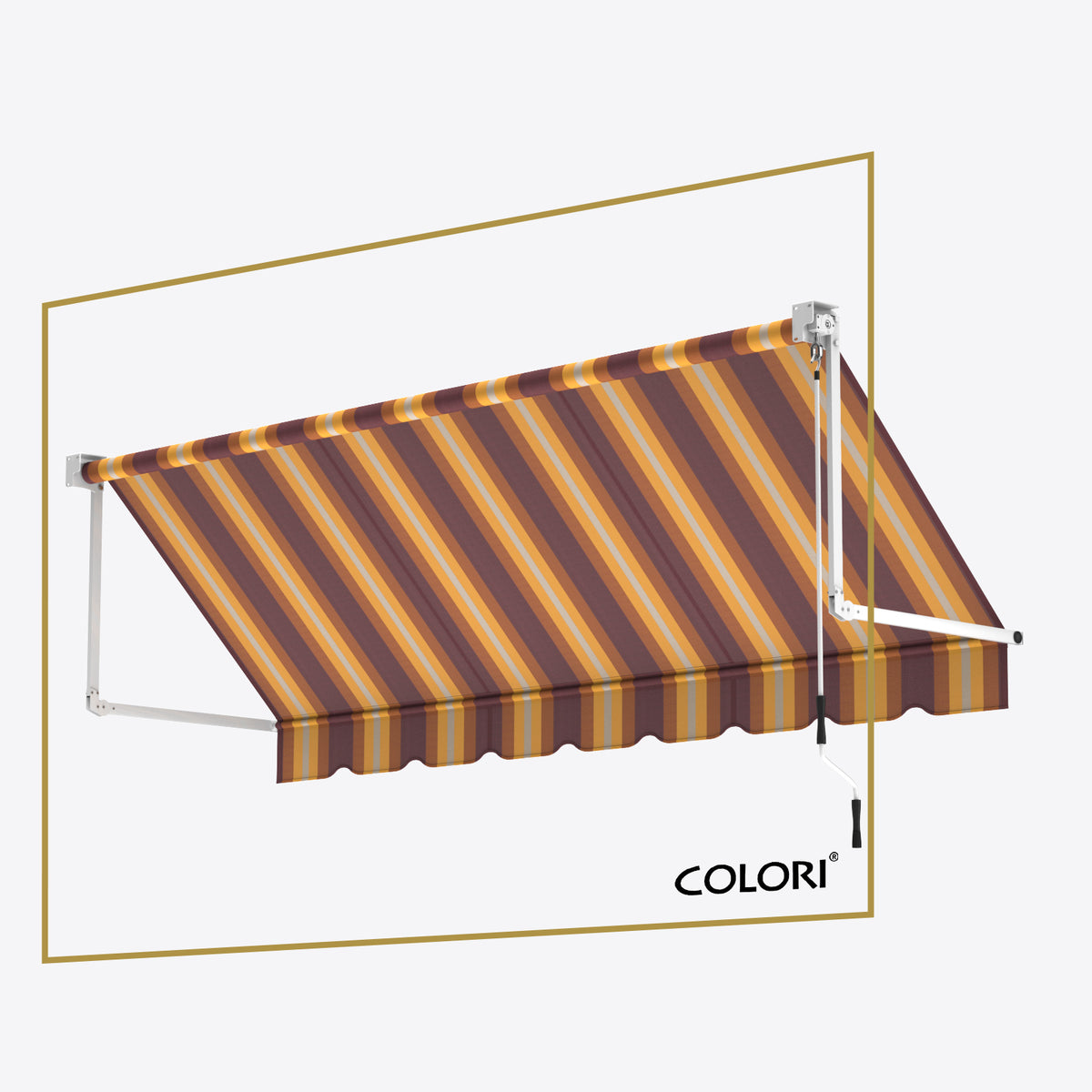 Marchiză cu brațe coborâtoare Clasic Sunset Glow