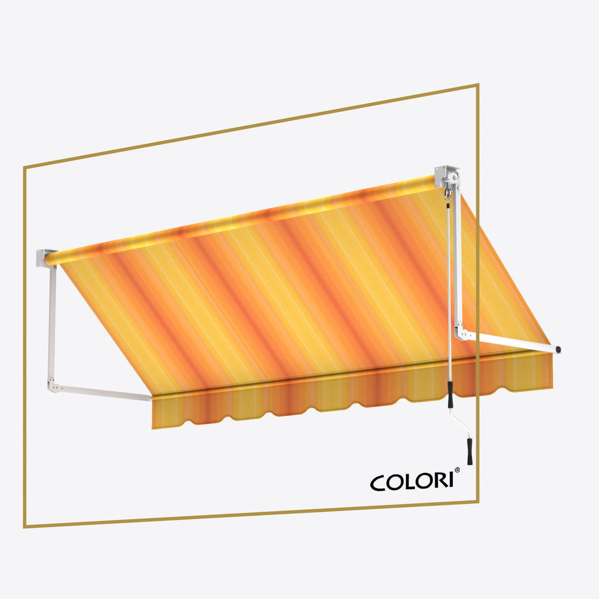 Copertină cu braț cădere clasică Sunburst