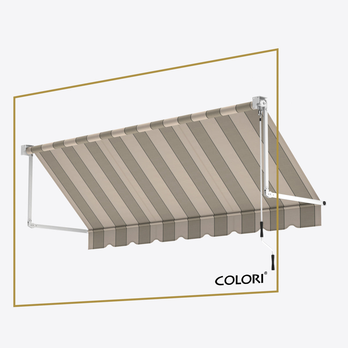 Copertină cu brațe coborâtoare Clasic Elegant Ray Chocolate