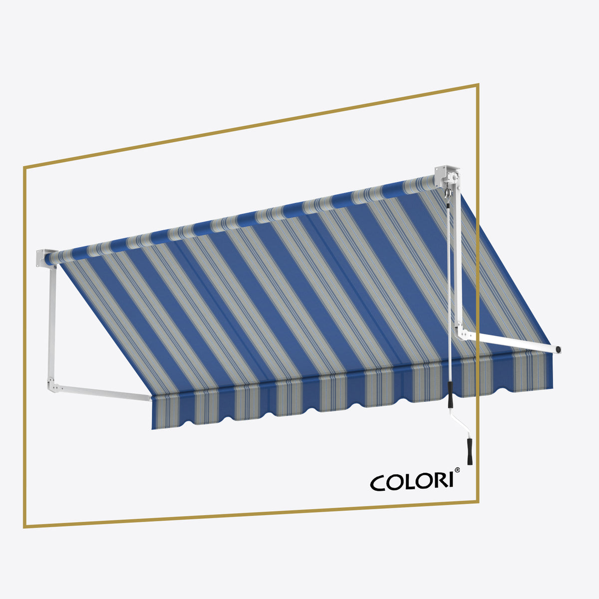 Copertină cu brațe căzătoare Clasic Marina Blue