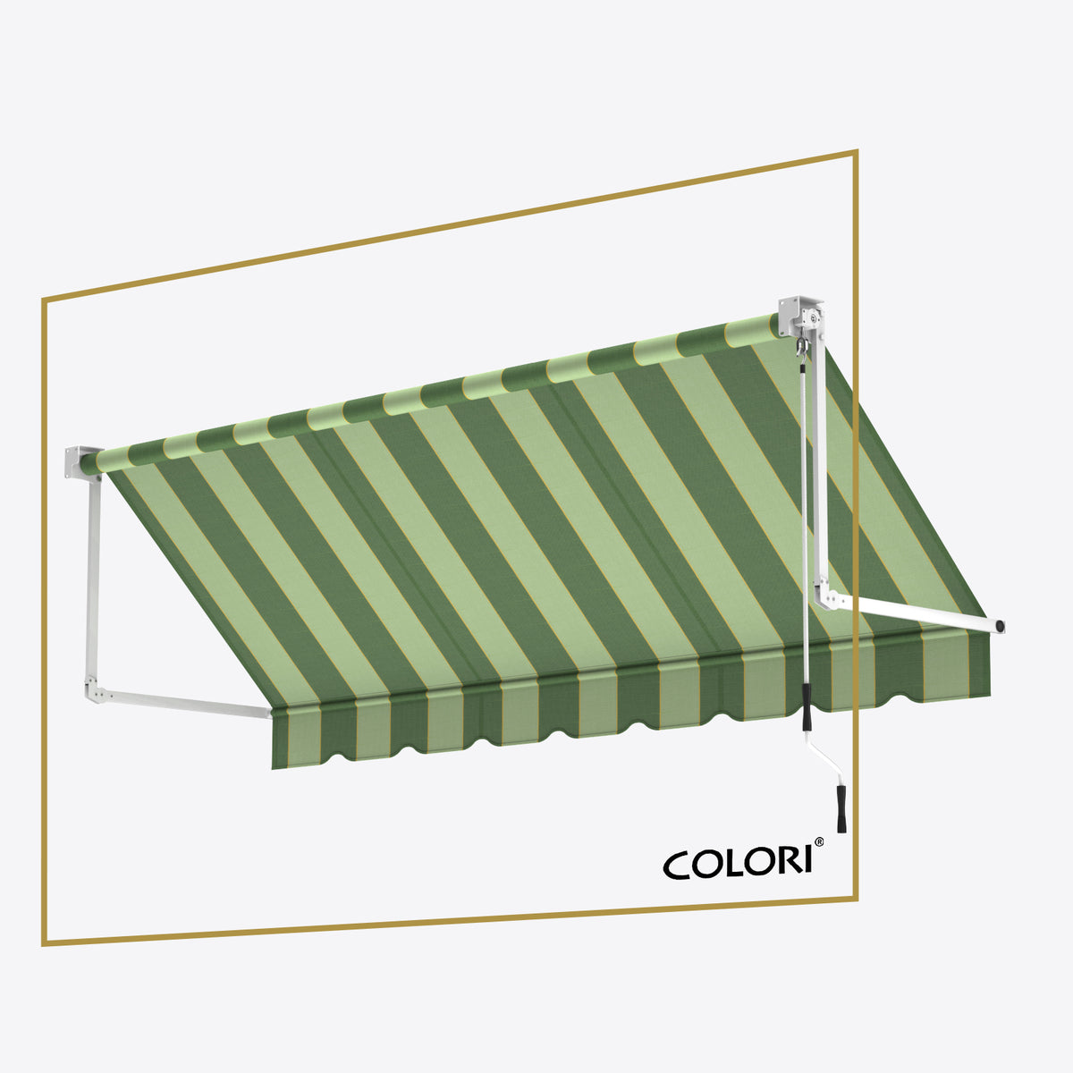 Copertină cu braț cădere clasică Green Oasis