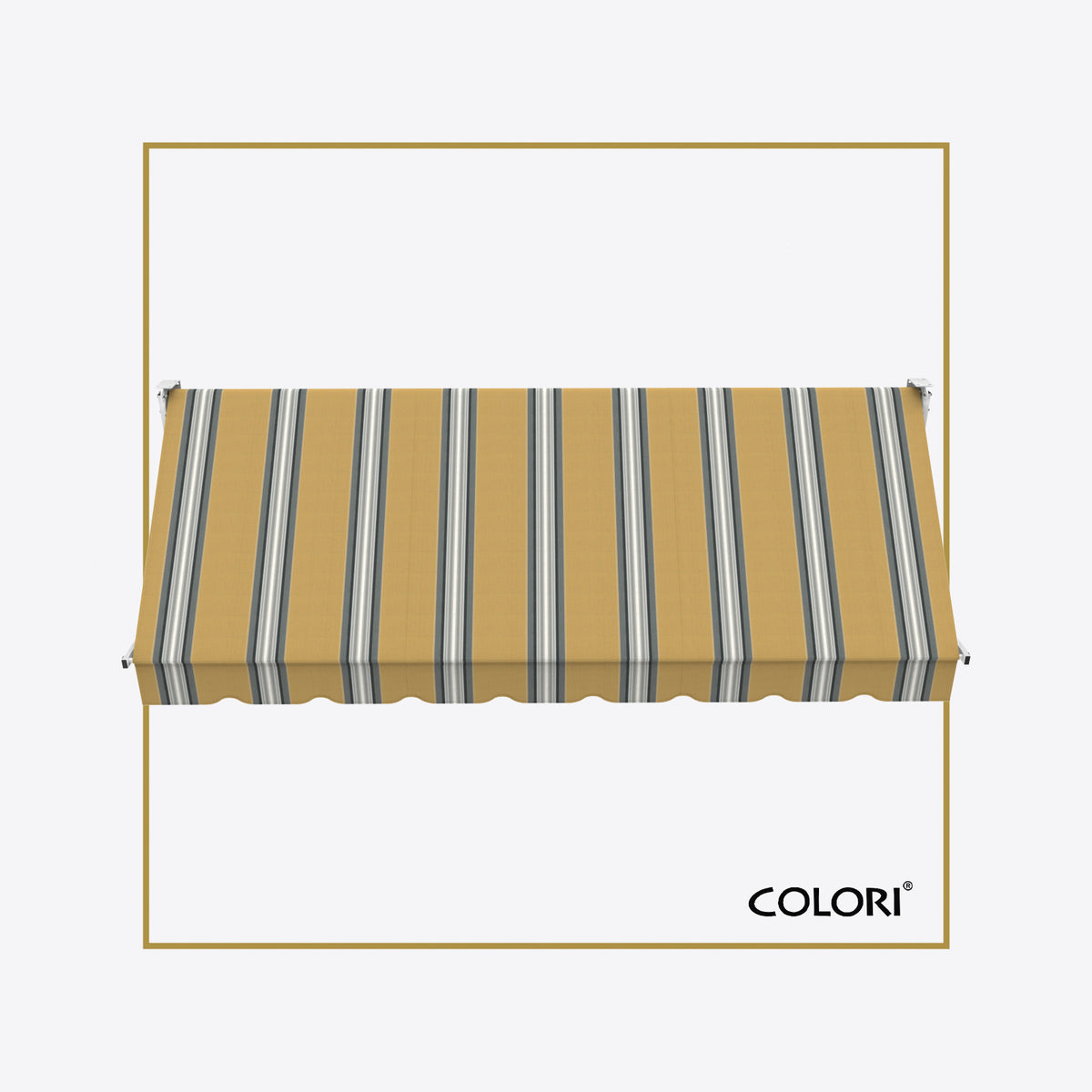Copertină cu brațe coborâtoare clasică Mustard Grey