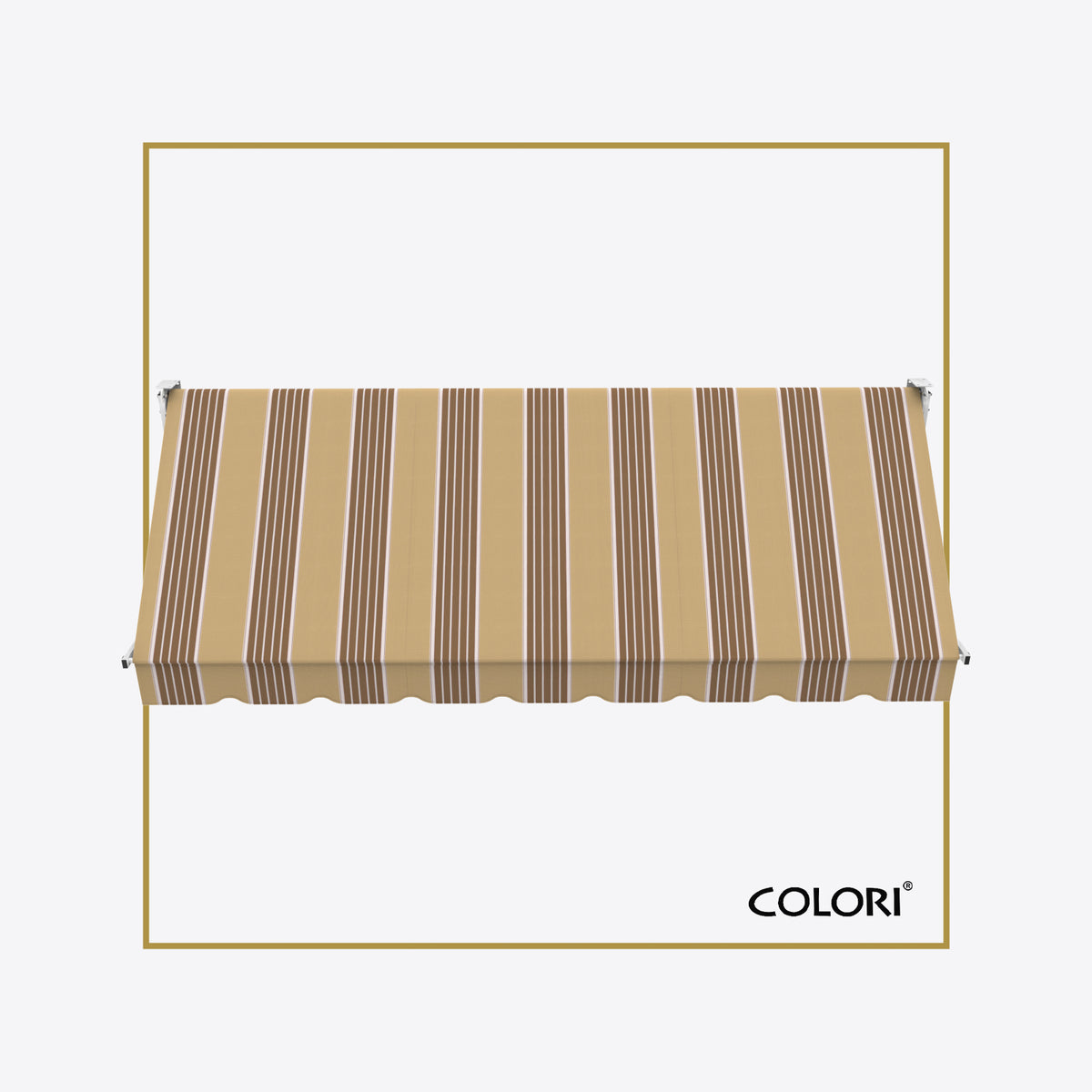Copertină cu braț cădere clasică Sand Brown