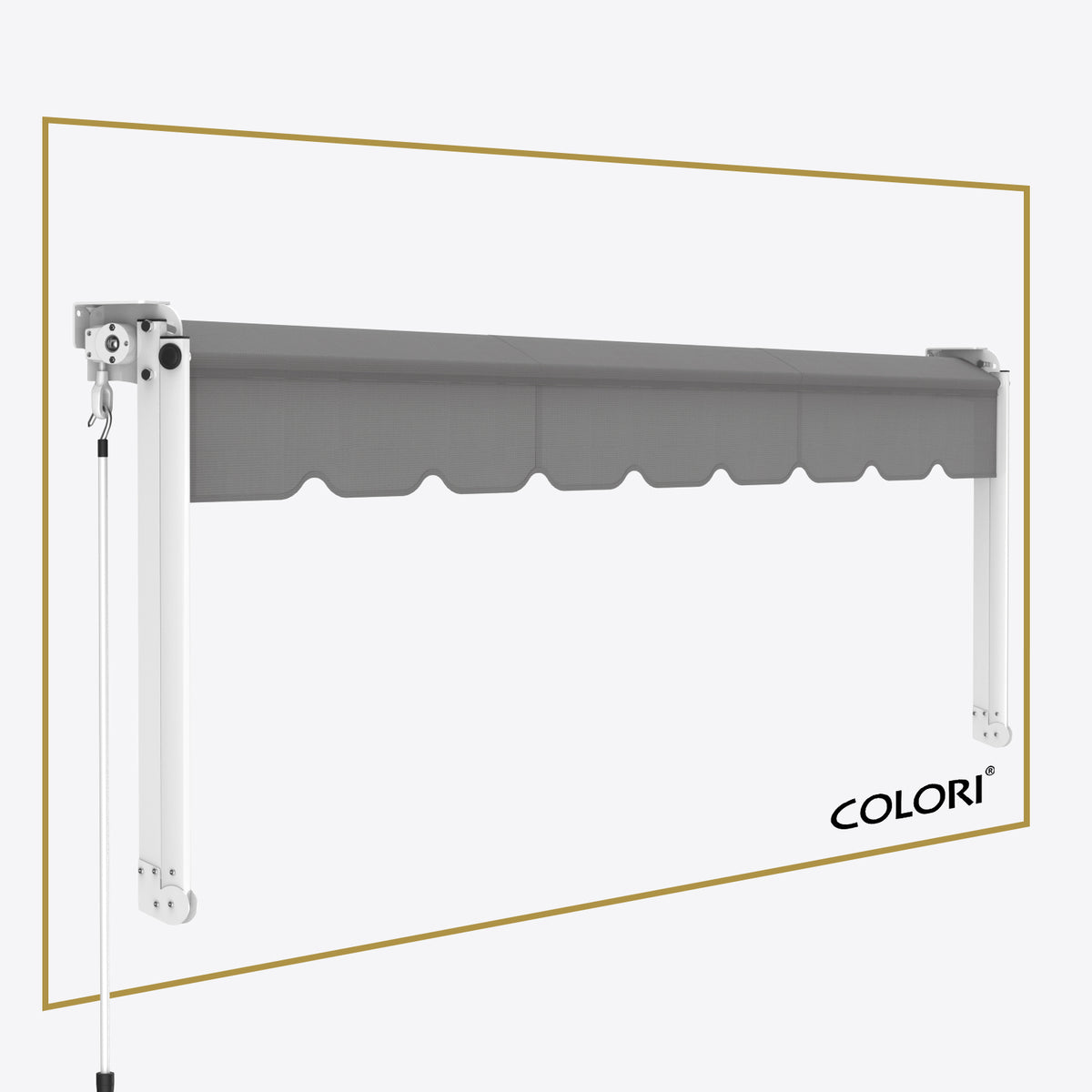 Copertină cu brațe coborâtoare Clasic Dusty Grey