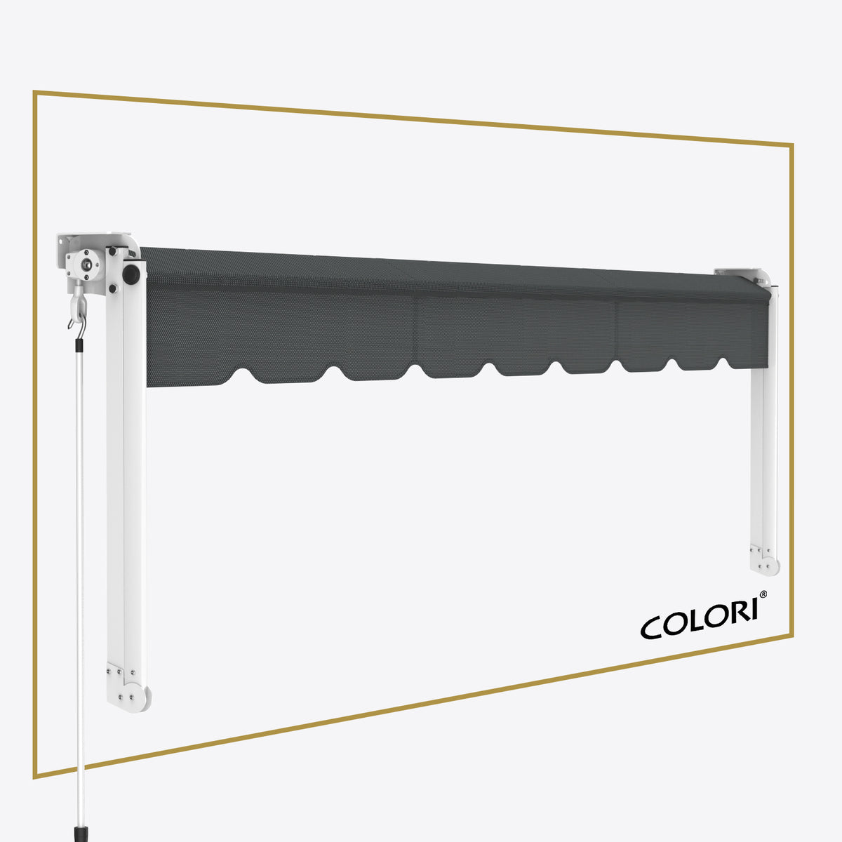 Copertină cu braț cădere clasică Dark Grey