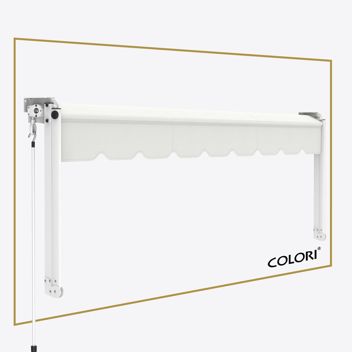 Copertină cu brațe coborâtoare Clasic Persian Taupe