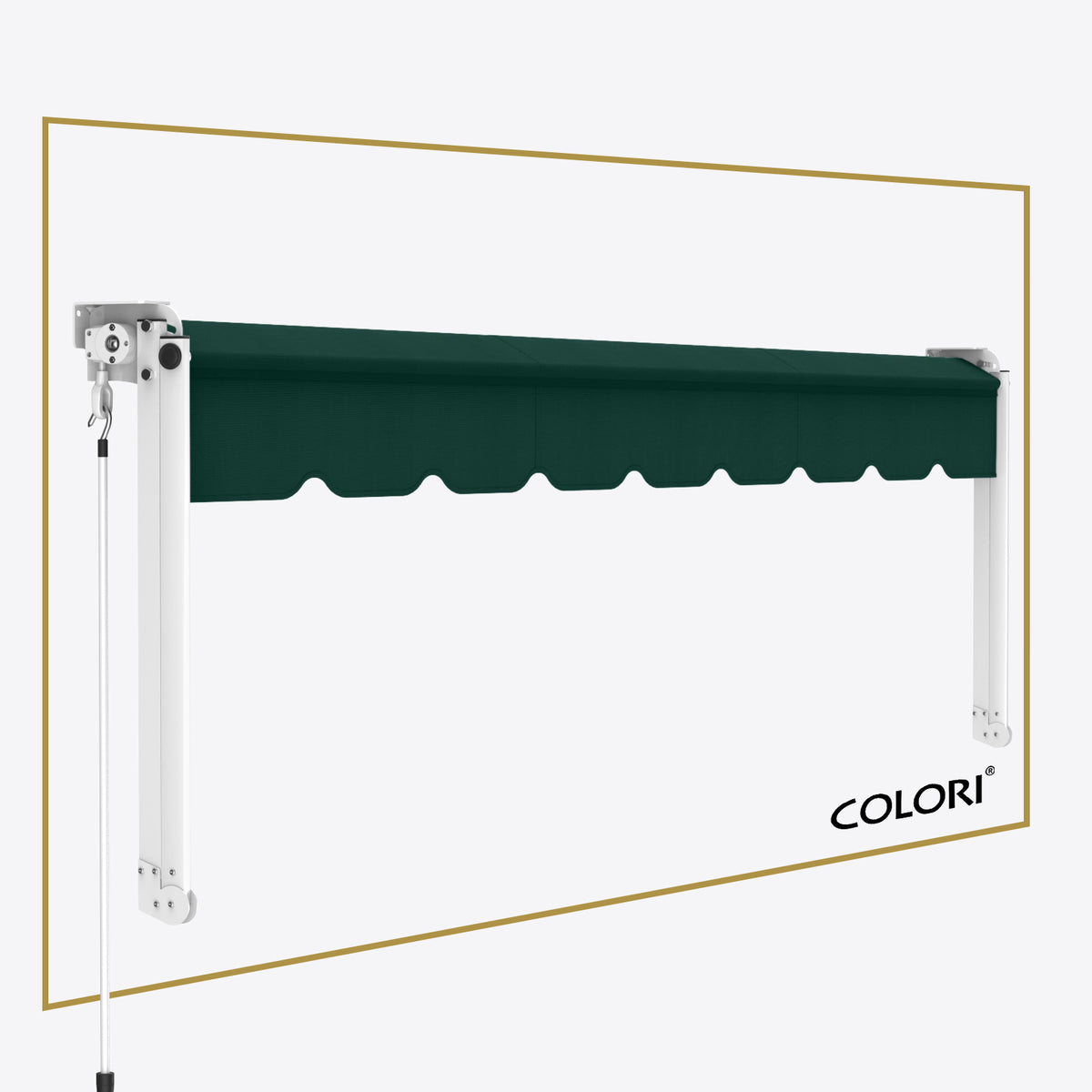 Copertină cu brațe coborâtoare Clasic Forest Green
