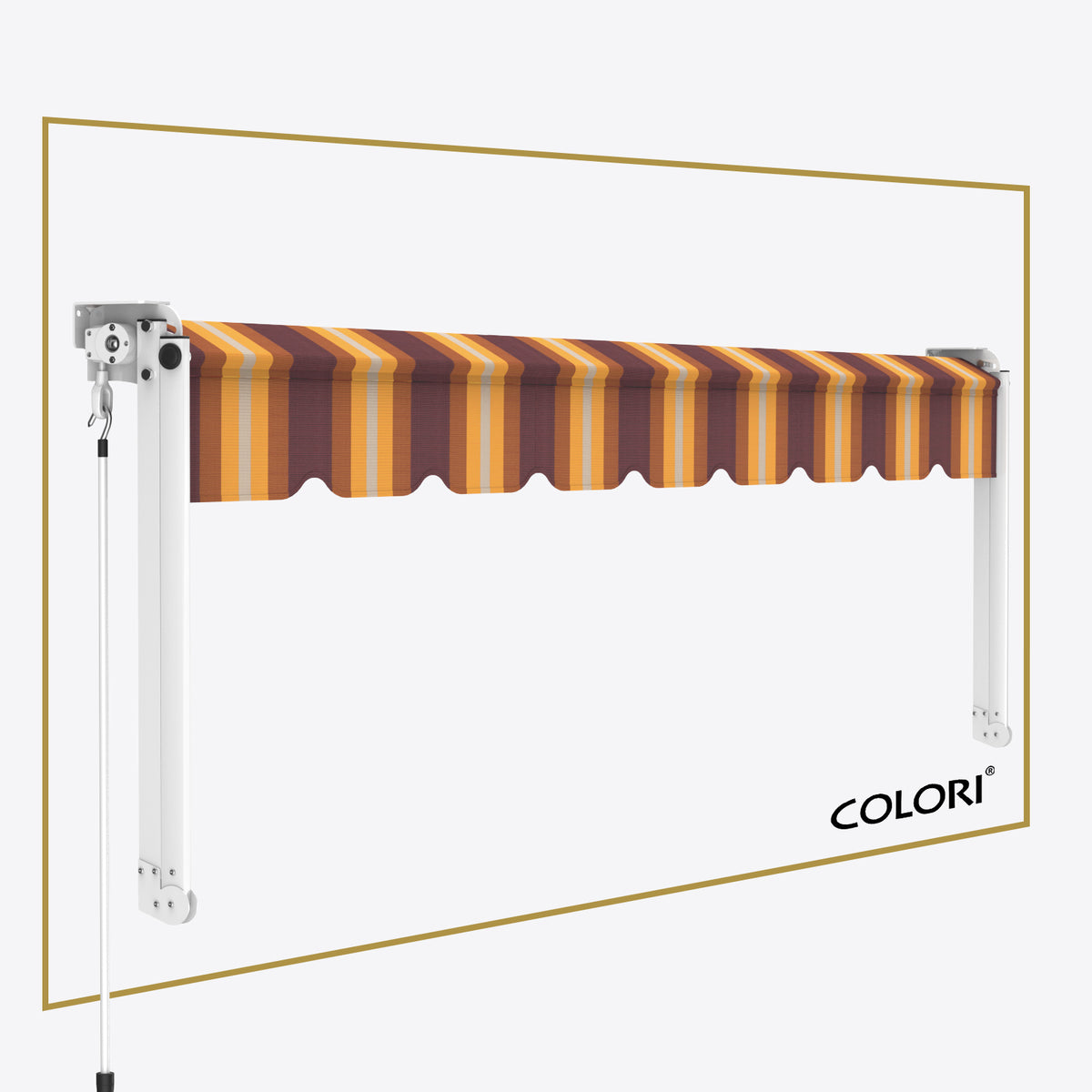 Marchiză cu brațe coborâtoare Clasic Sunset Glow