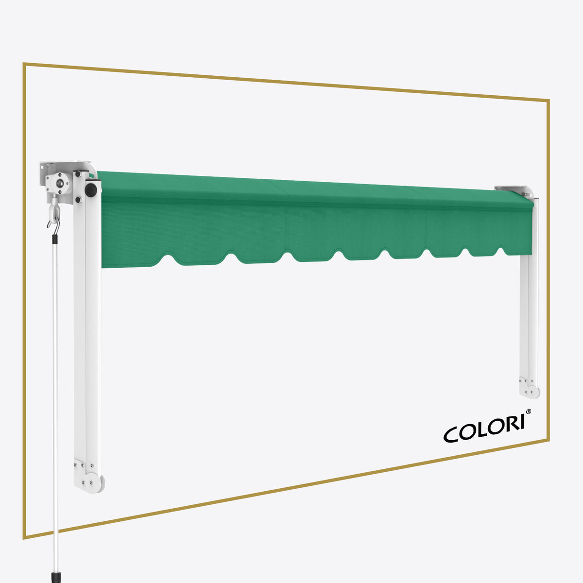 Copertină cu brațe căzătoare clasică Patio Green