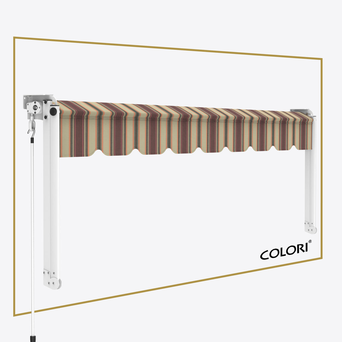 Copertină cu braț cădere clasică Warm Riviera