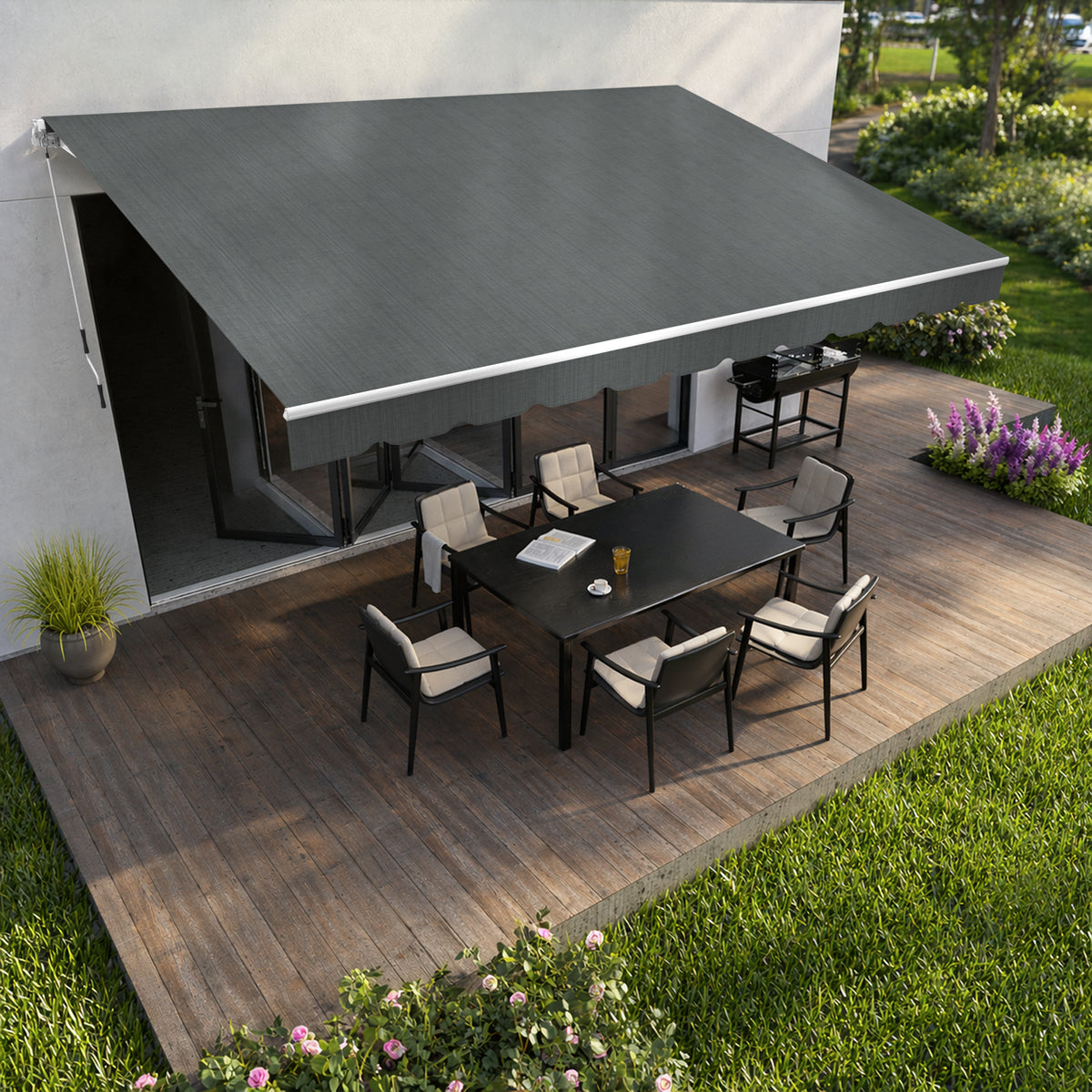 Copertină cu braț retractabil ECO Mouse Grey