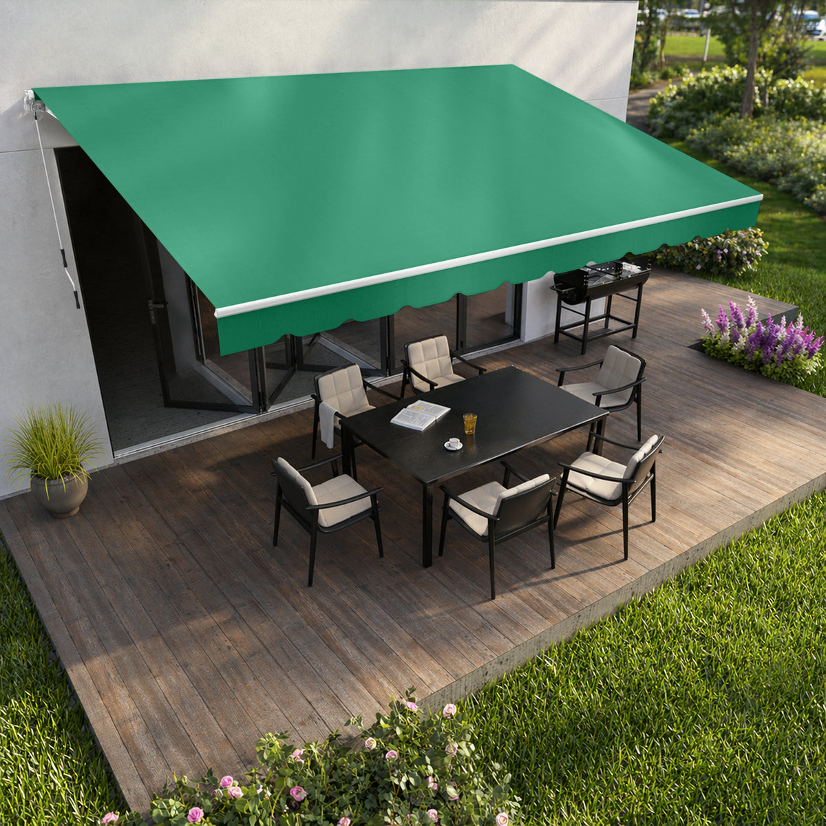 Marchiză cu brațe retractabile ECO Patio Green