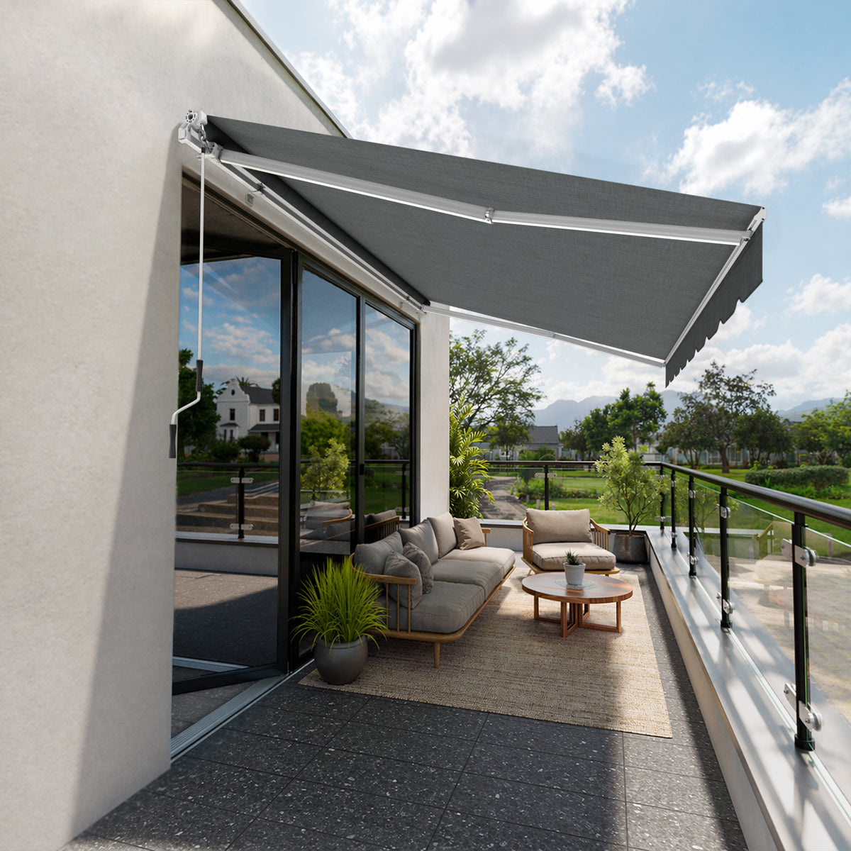 Copertină cu braț retractabil ECO Mouse Grey
