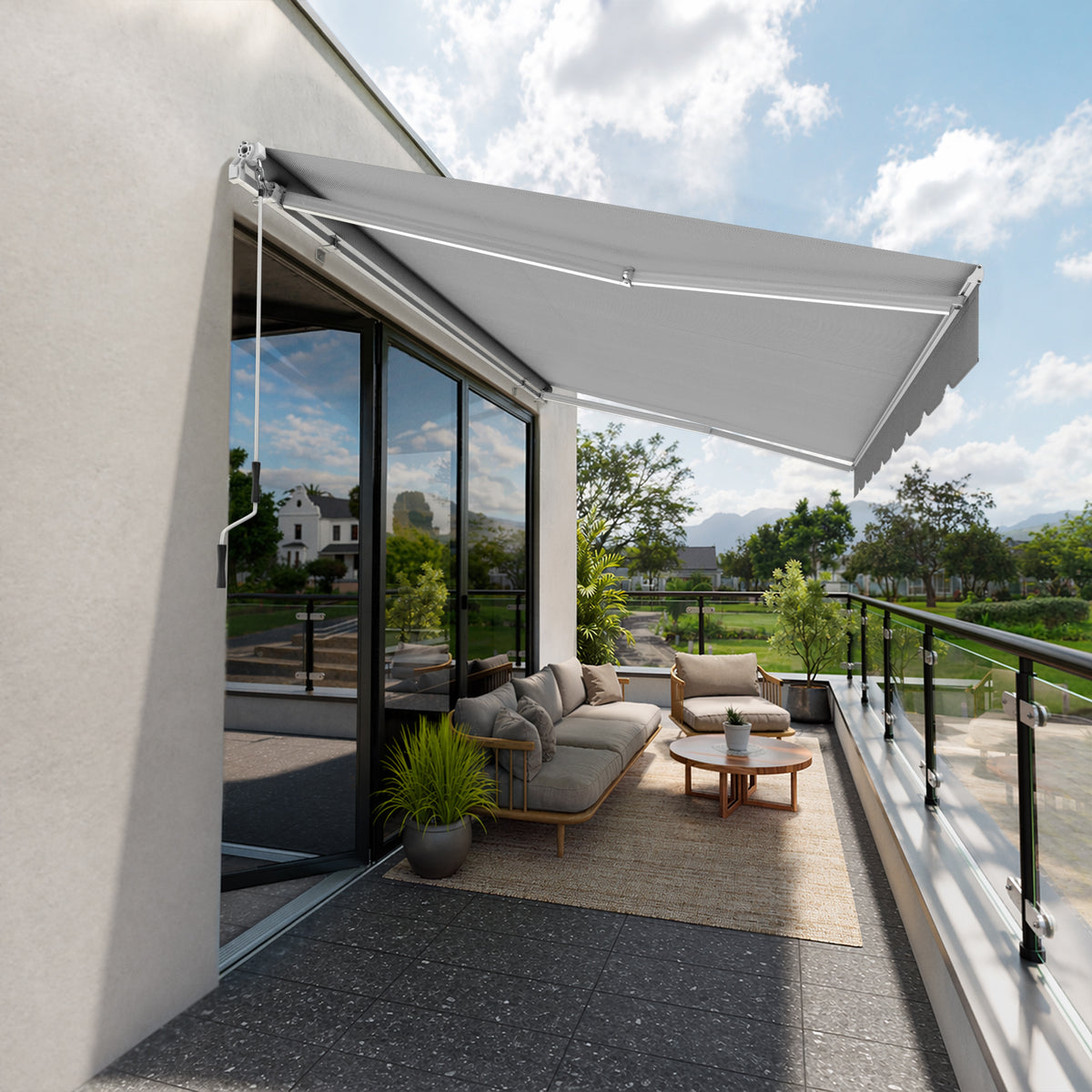 Copertină cu brațe articulate ECO Marble Grey