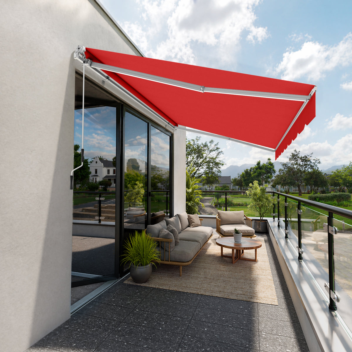 Copertină cu brațe articulate ECO Scarlet Red