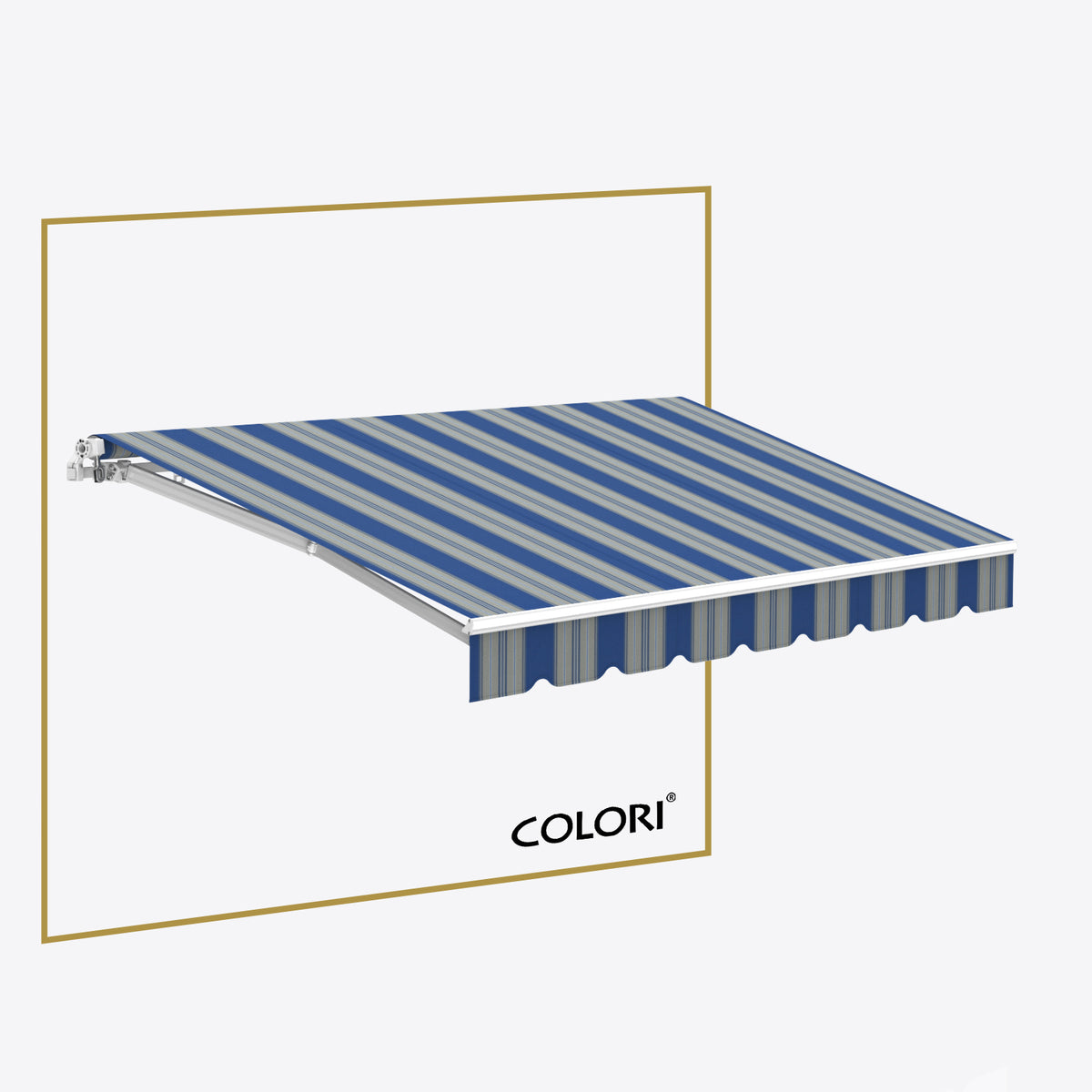 Copertină cu brațe articulate ECO Marina Blue
