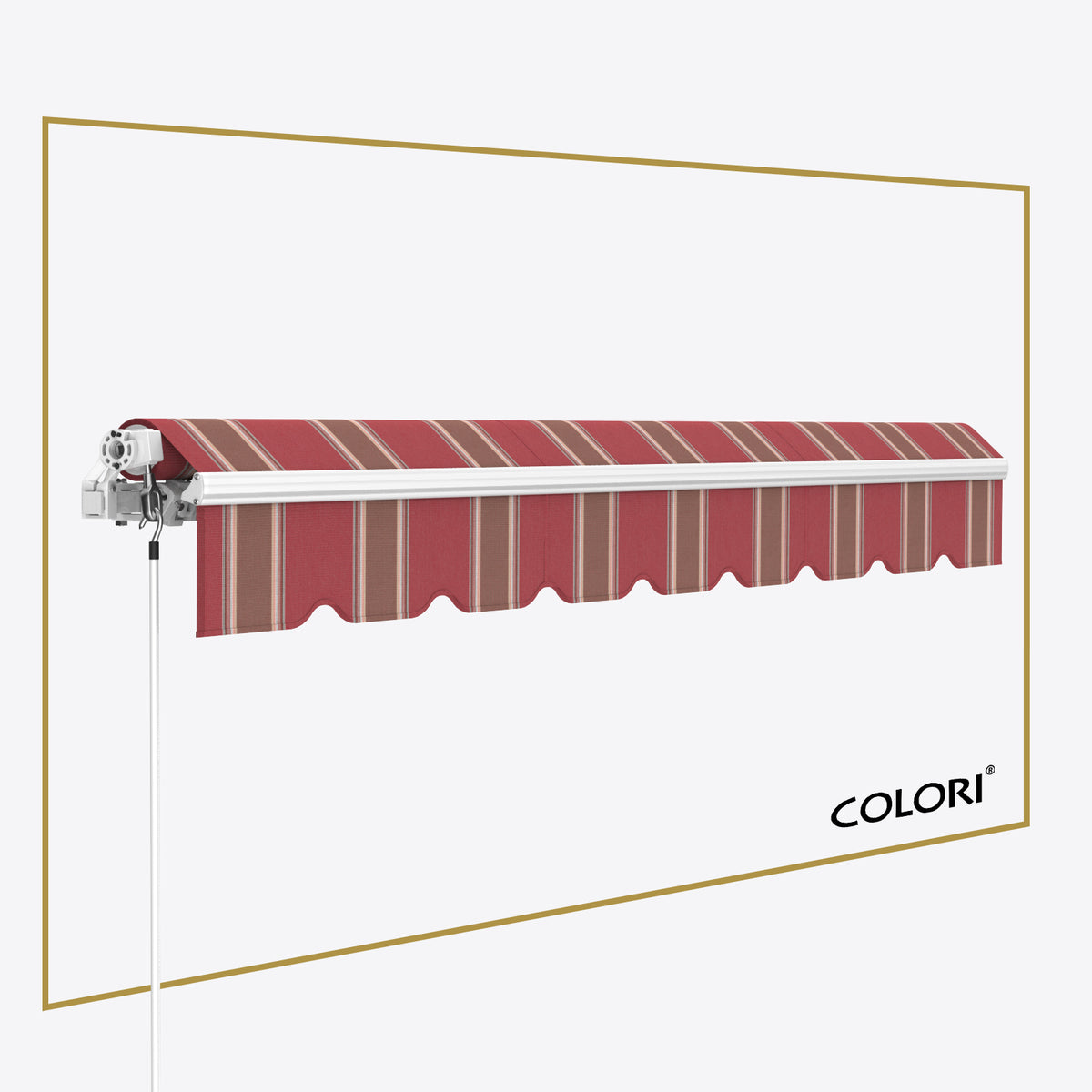 Copertină cu braț retractabil ECO Fancy Red