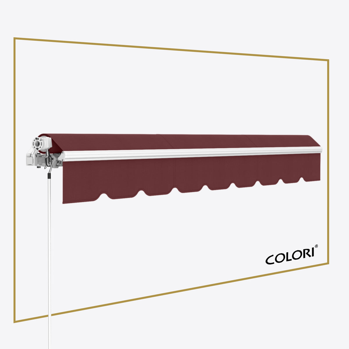 Copertină cu brațe articulate ECO, culoare roșu vin