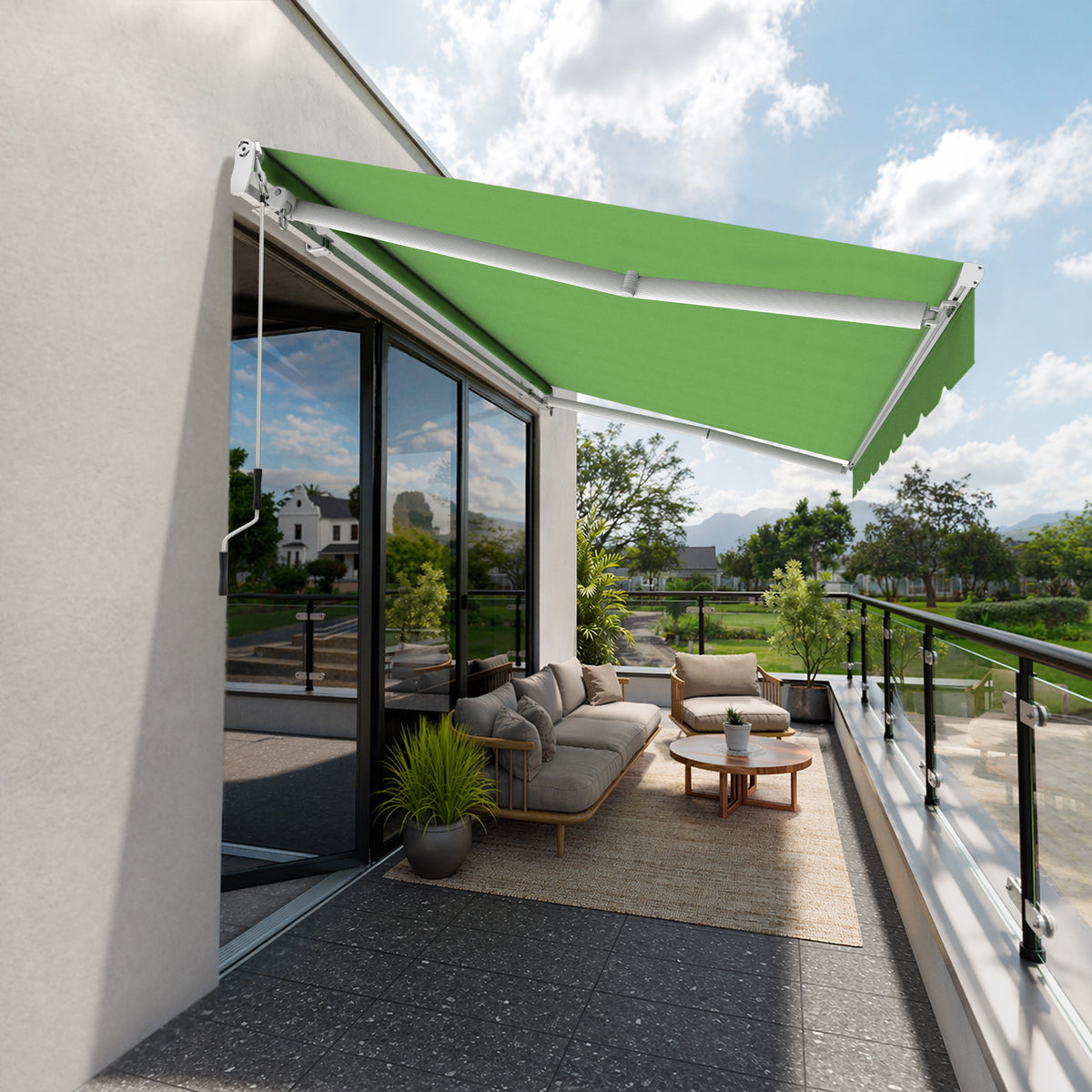 Copertină cu brațe articulate Mono Parrot Green