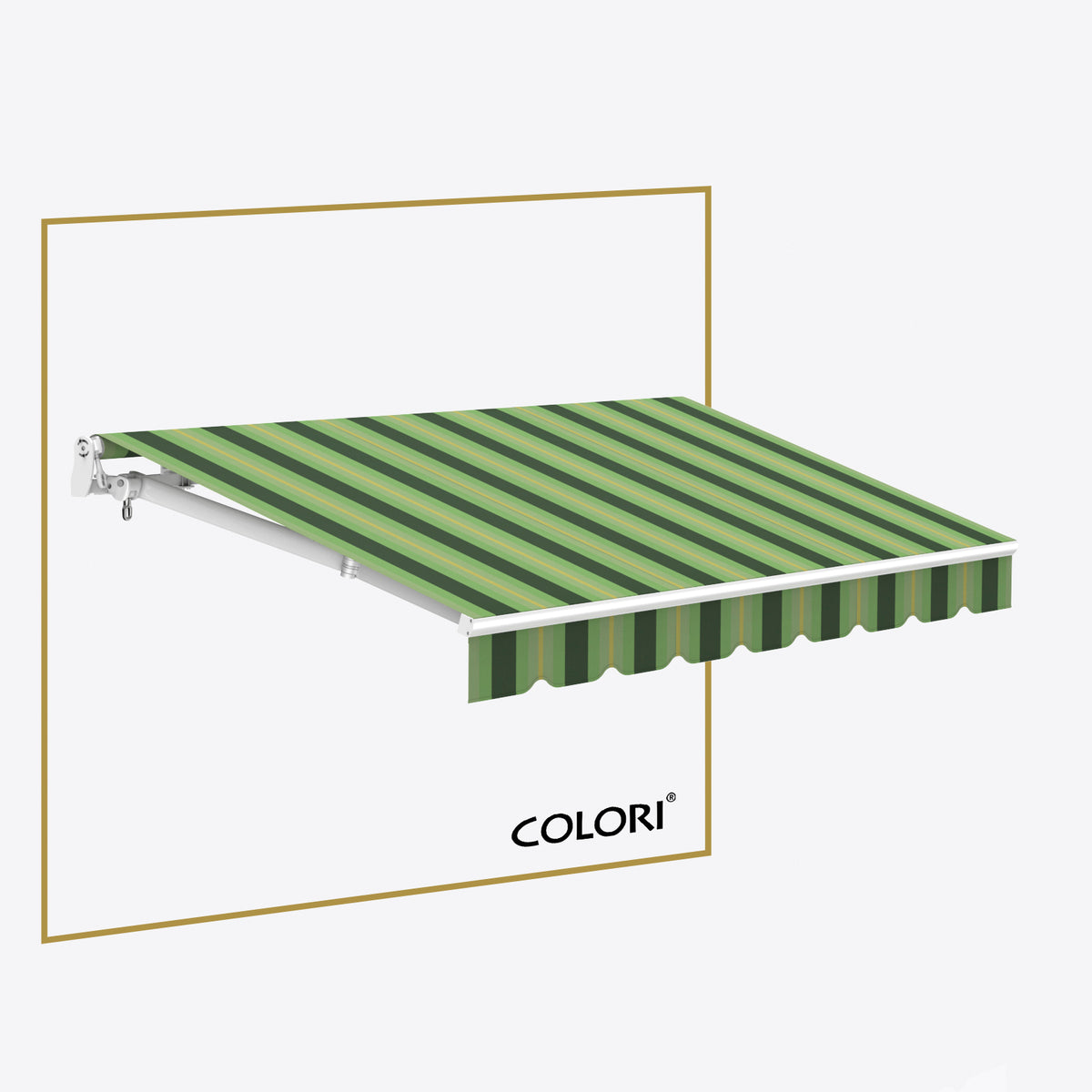 Copertină cu brațe articulate Mono Vivid Verde