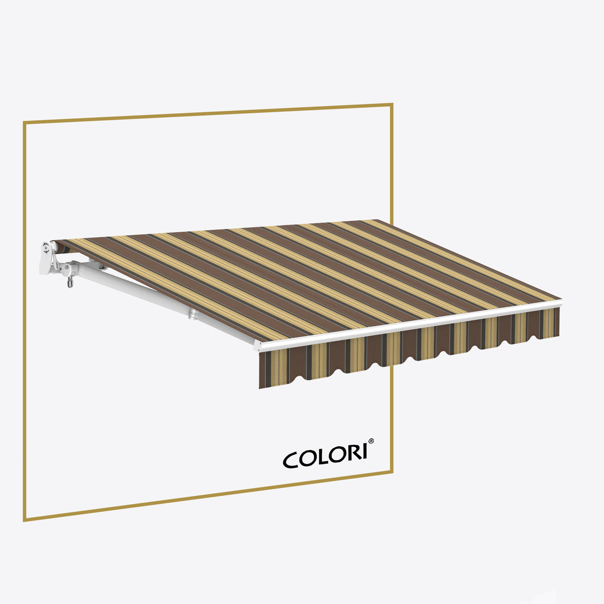 Copertină cu brațe articulate Mono Cocoa Shades