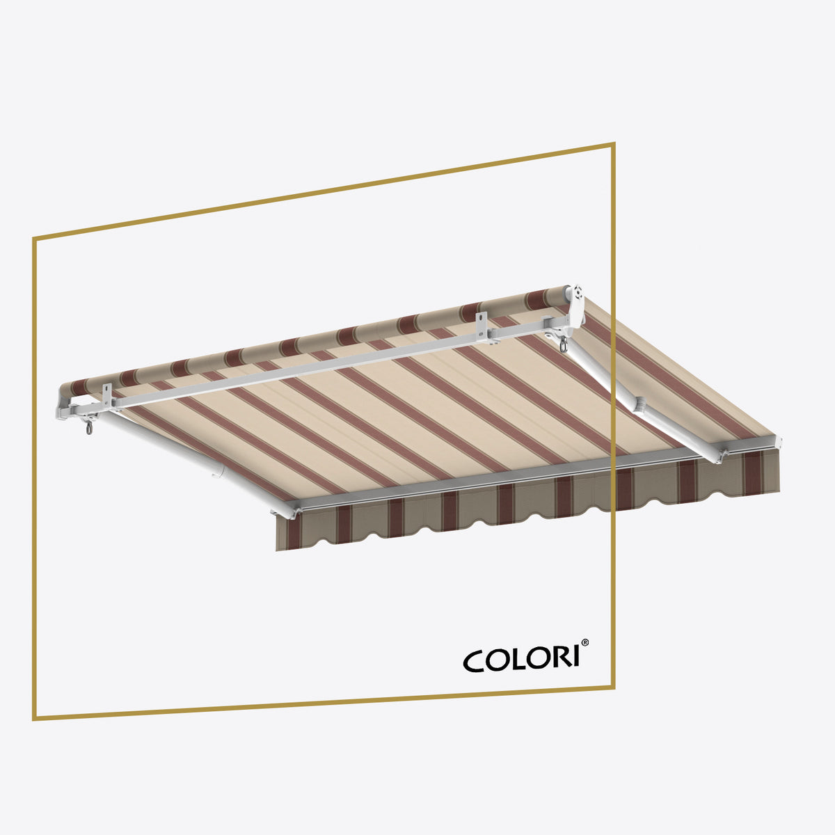 Copertină cu brațe articulate Mono Brown Rye