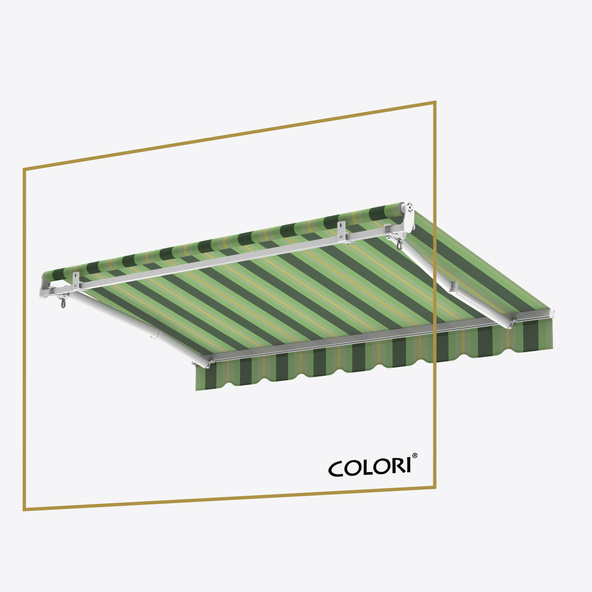 Copertină cu brațe articulate Mono Vivid Verde