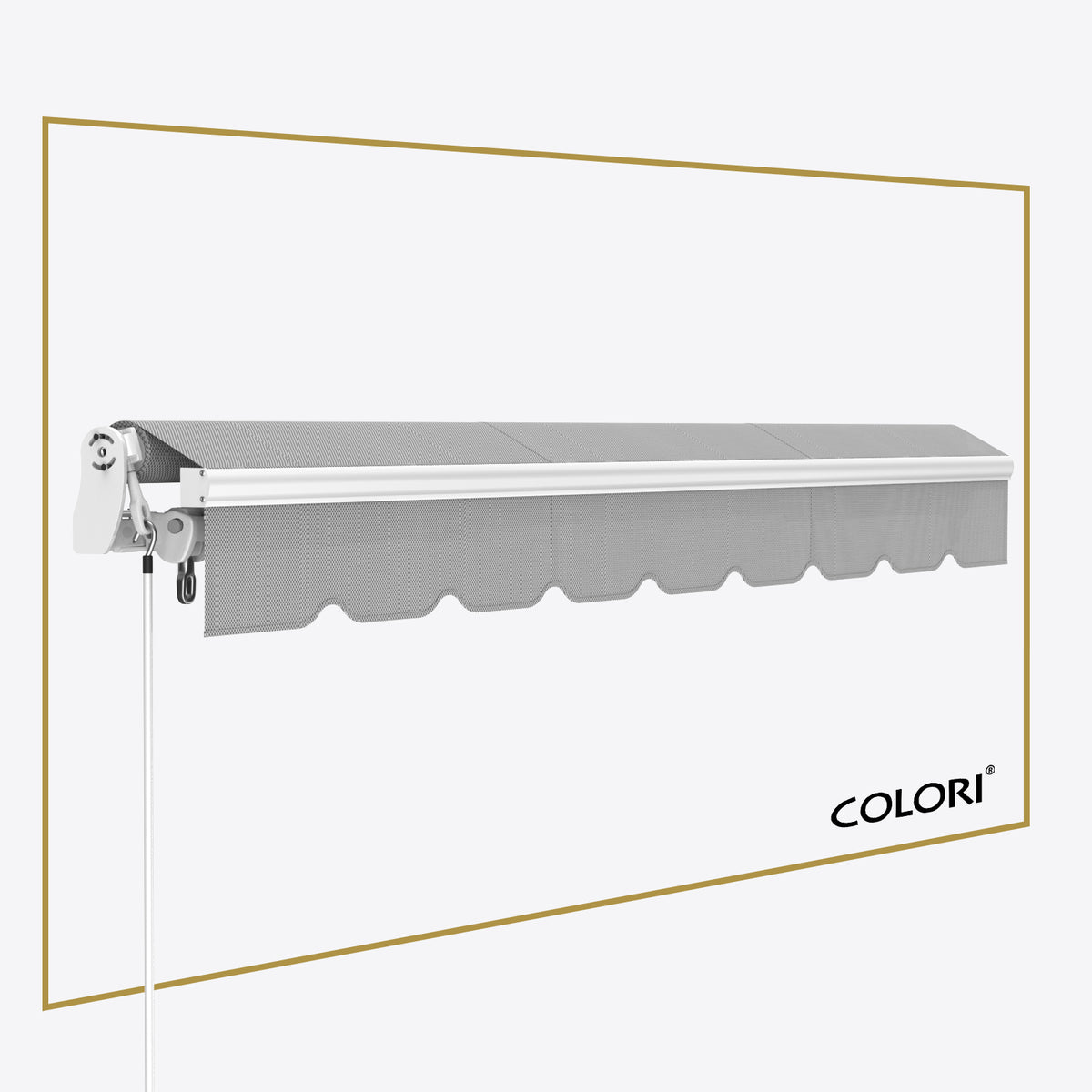 Copertină cu brațe articulate Mono Marble Grey