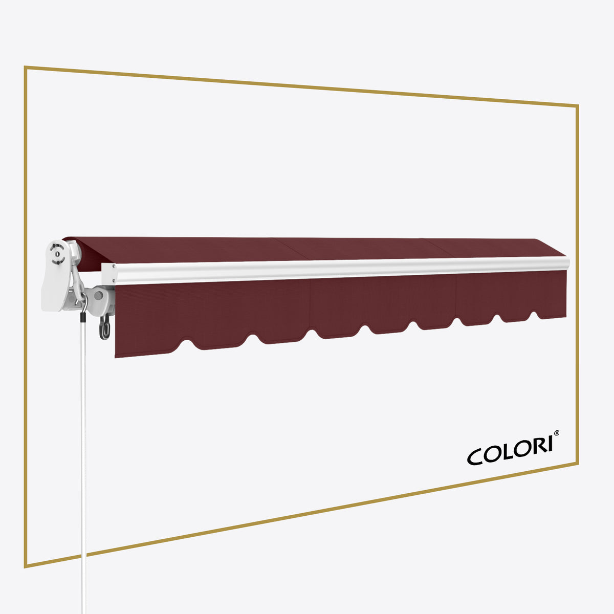 Copertină cu brațe articulate Mono, culoarea vinului roșu