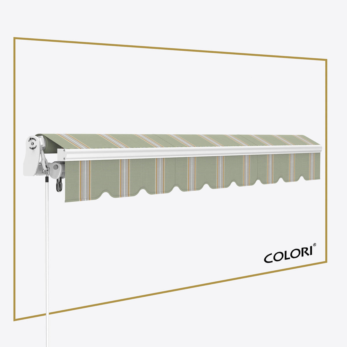 Copertină cu braț articulat Mono Soft Olive