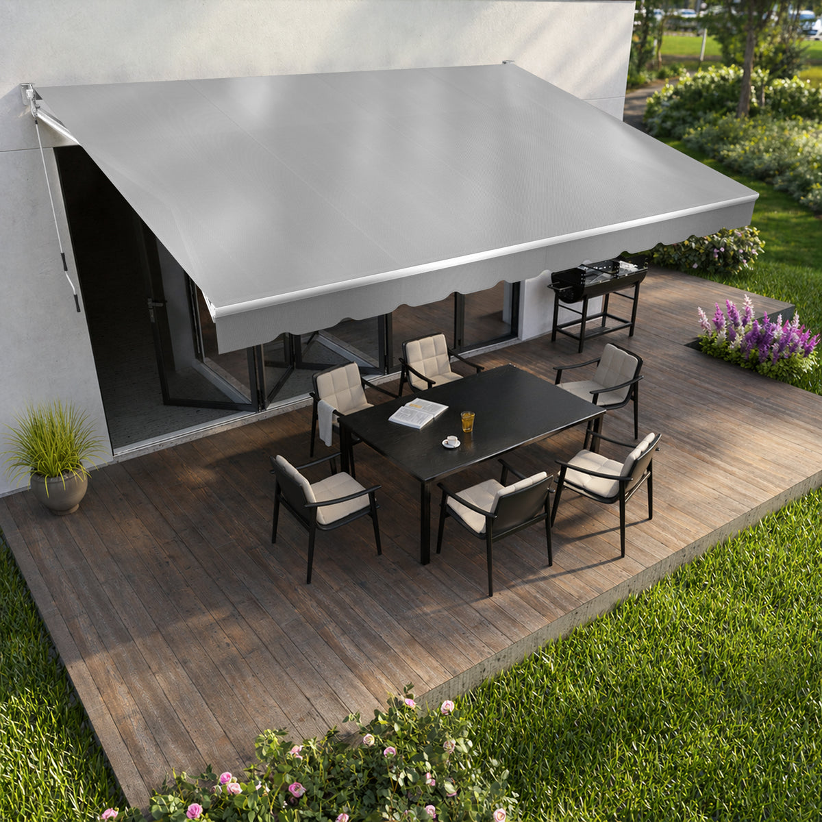 Copertină cu braț articulat standard Marble Grey