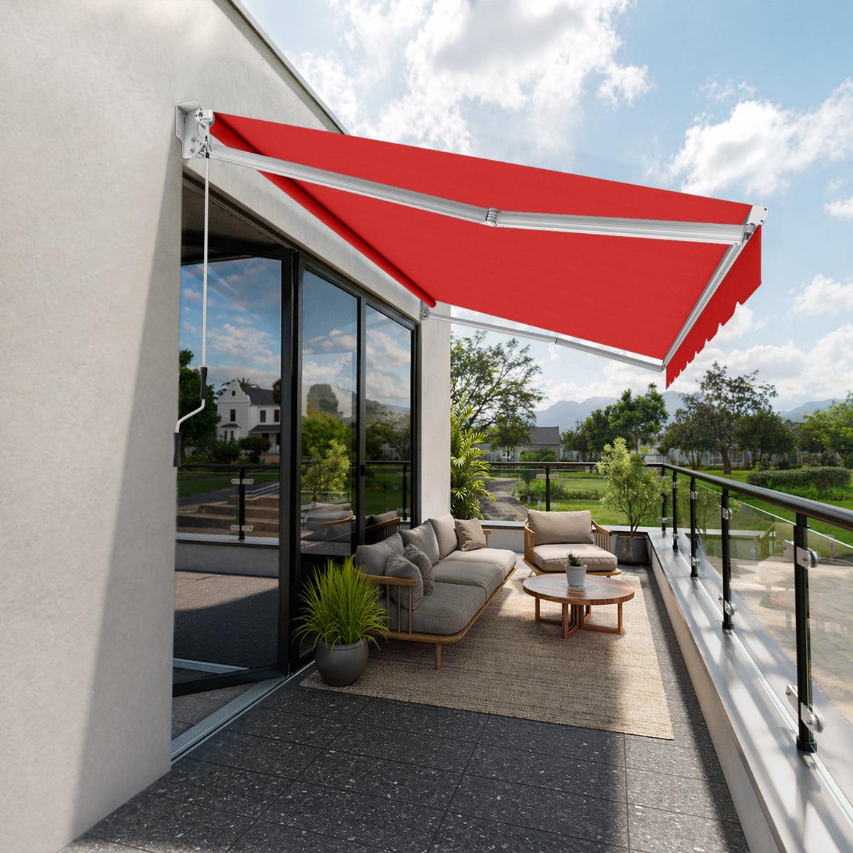 Copertină cu brațe articulate standard Scarlet Red