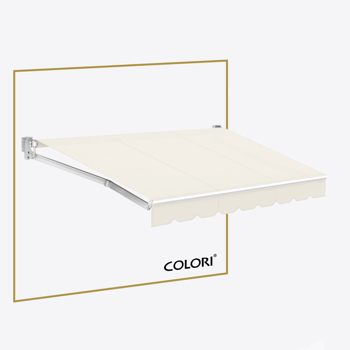 Copertină cu brațe articulate standard, alb semnal