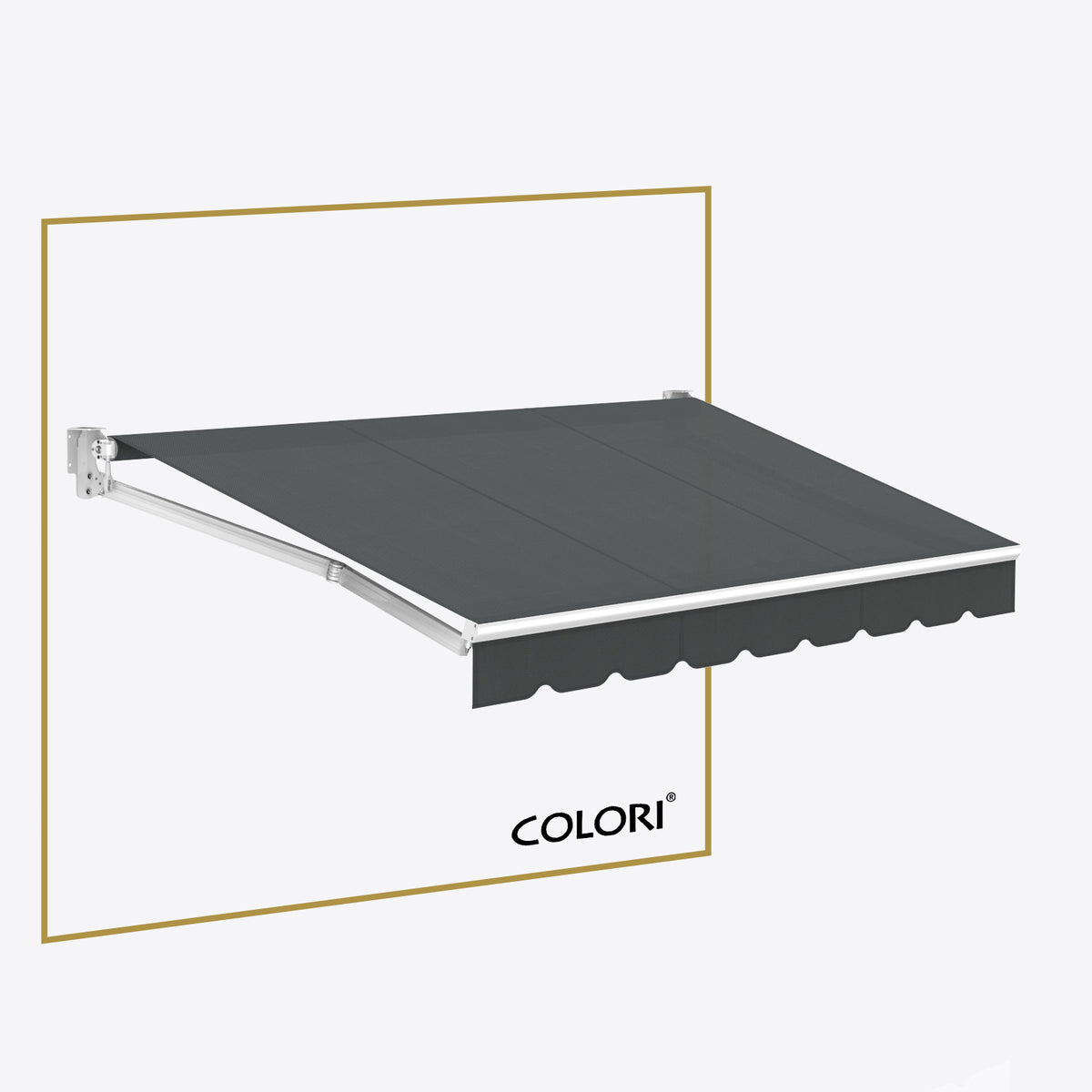 Marchiză cu brațe retractabile standard Dark Grey