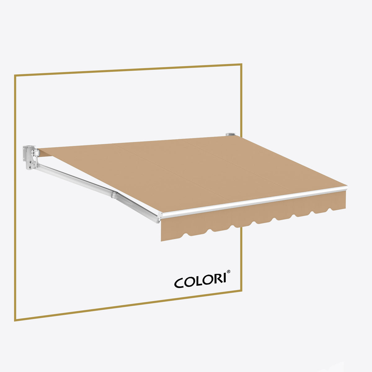 Marchiză cu brațe retractabile standard Sesame Beige