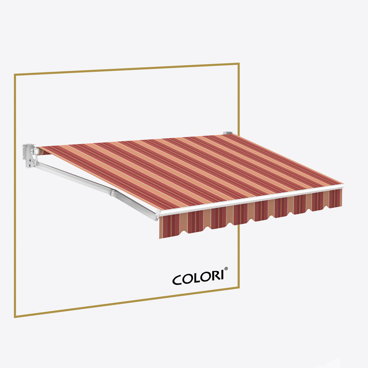 Copertină cu brațe articulate Standard Sienne Rouge