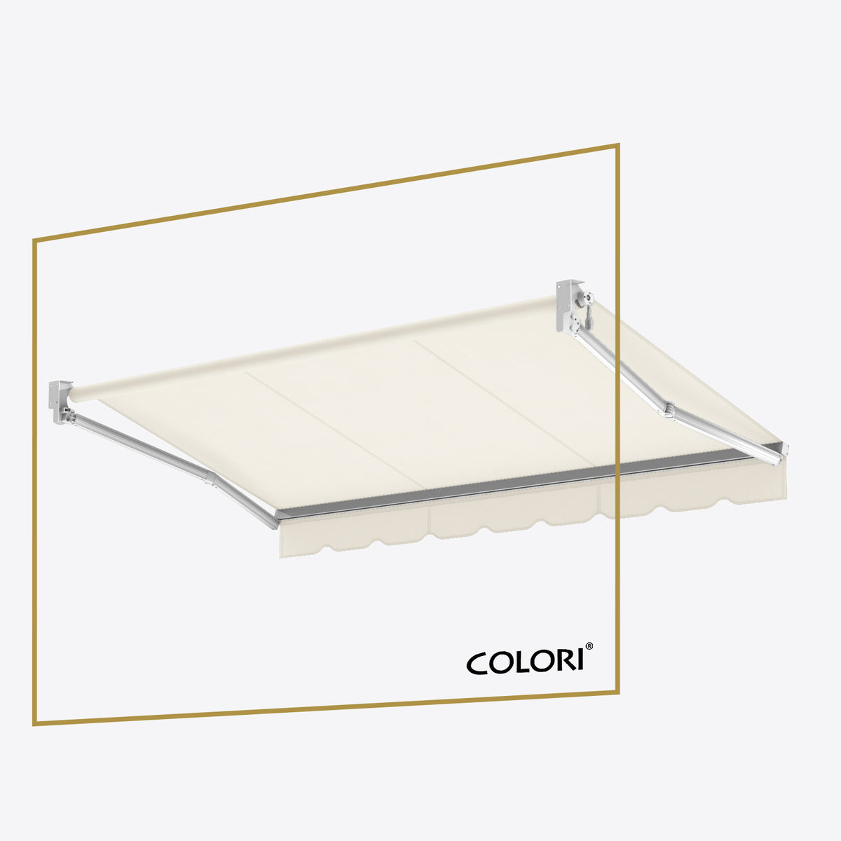 Copertină cu brațe articulate standard, alb semnal
