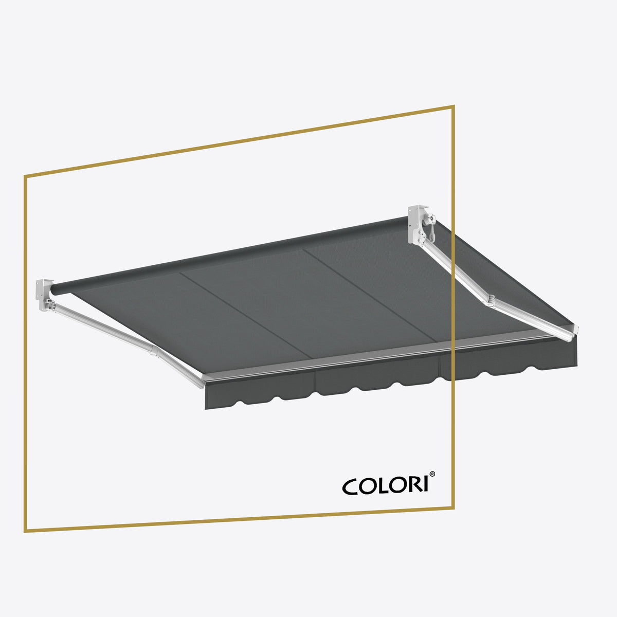 Marchiză cu brațe retractabile standard Dark Grey