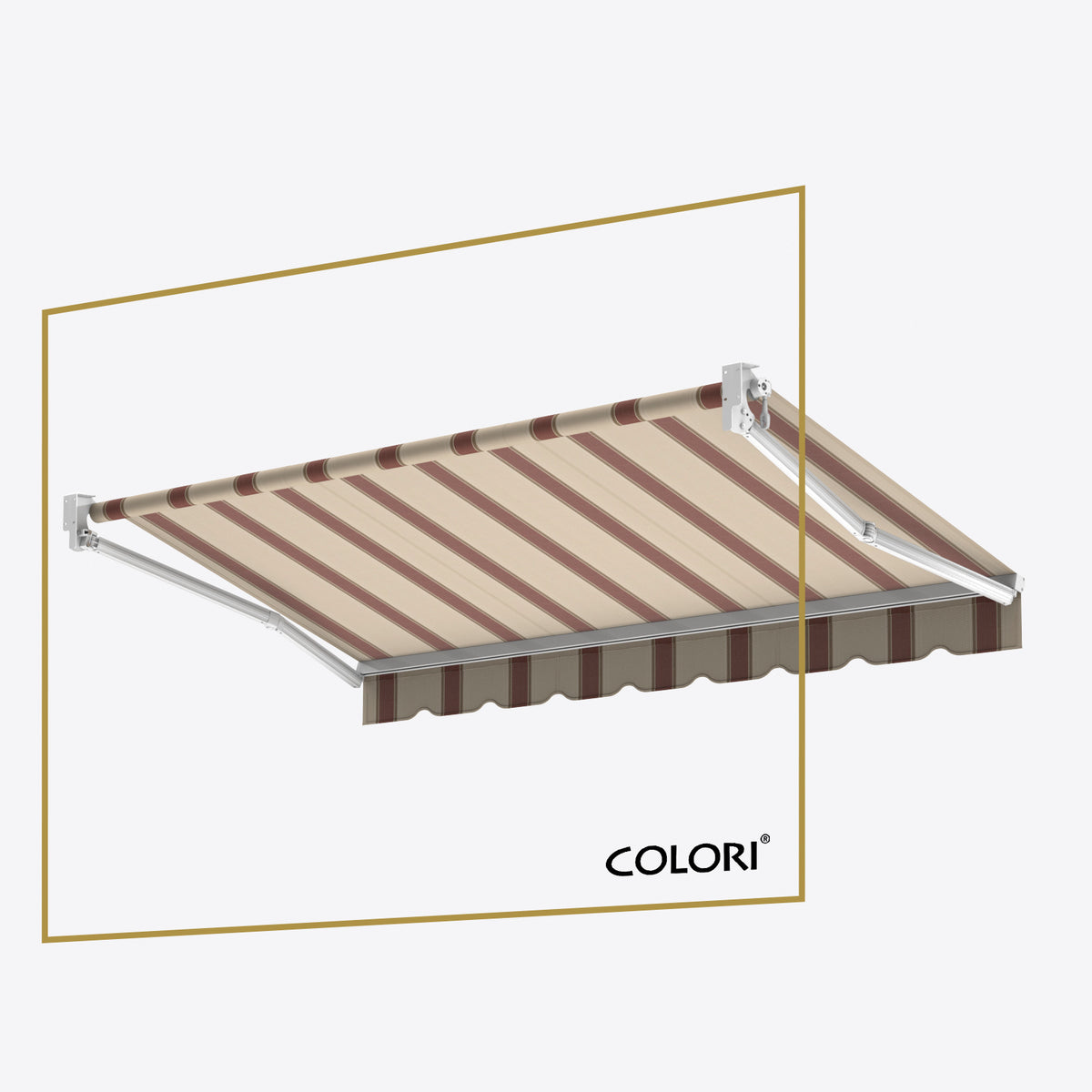 Copertină cu brațe articulate standard Brown Rye