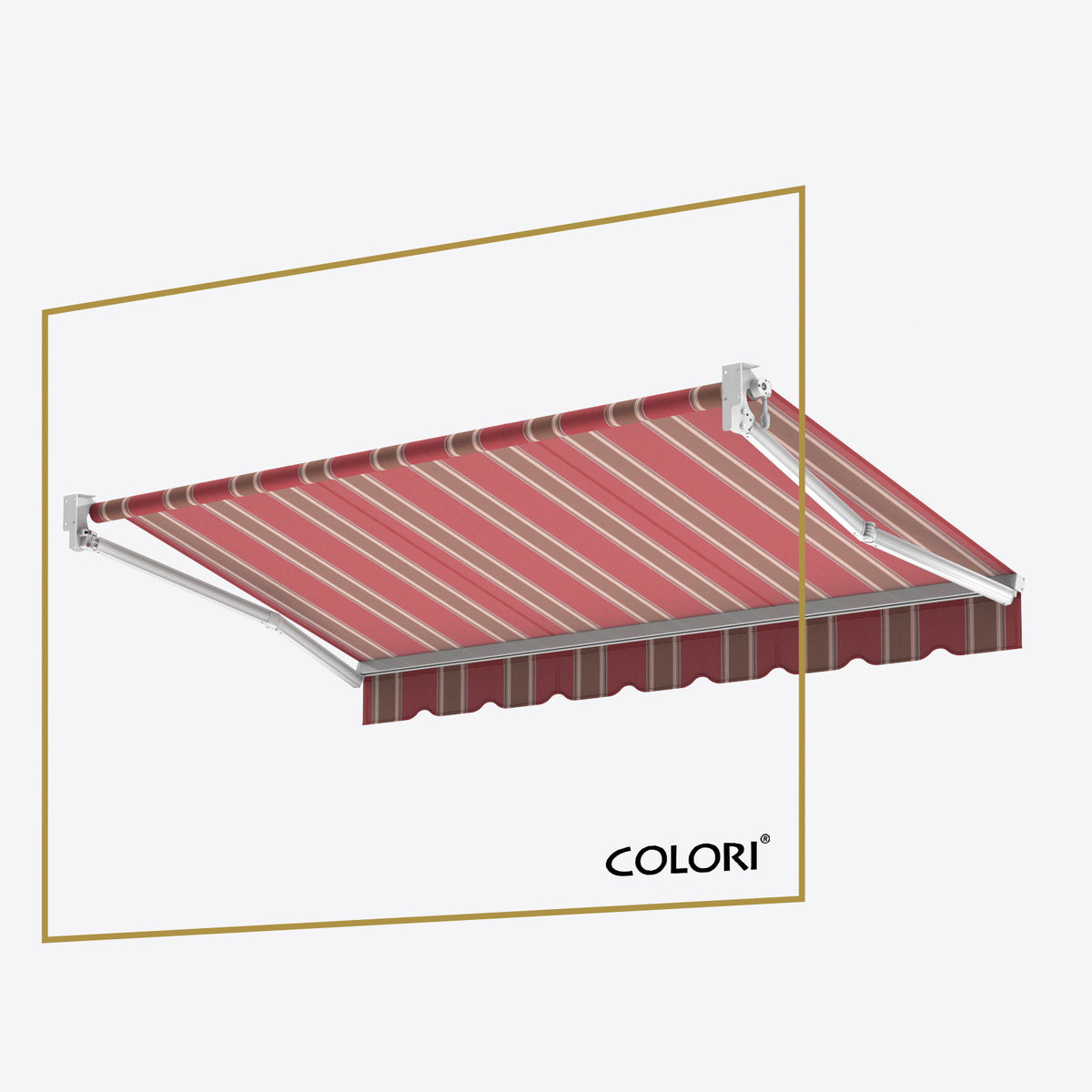 Copertină cu braț retractabil Standard Fancy Red